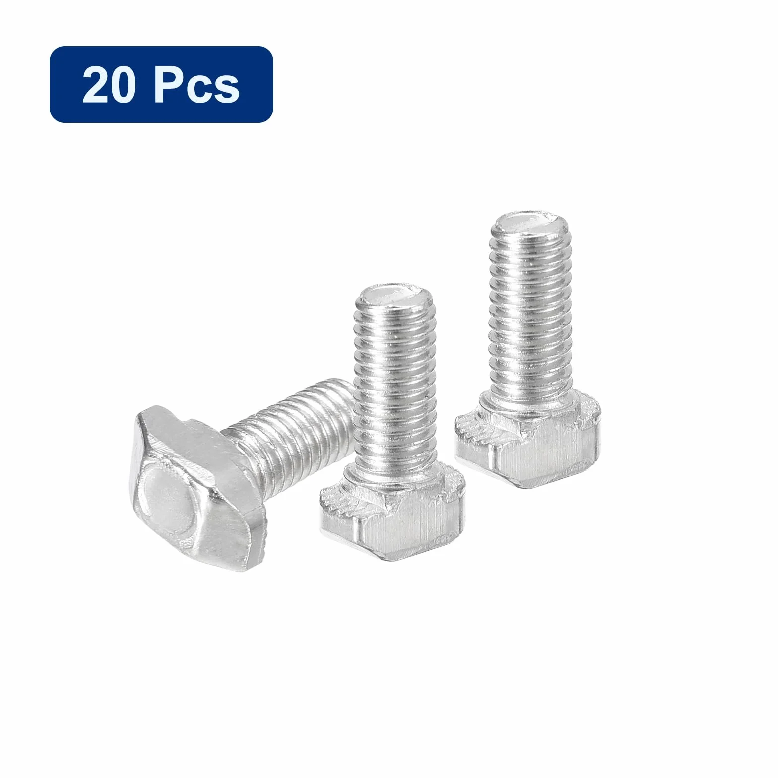 QUARKZMAN 20pz Bulloni a T-Slot M5 x 12mm Acciaio Carbonio Nichelato Argento per Profilo Alluminio Serie 2020