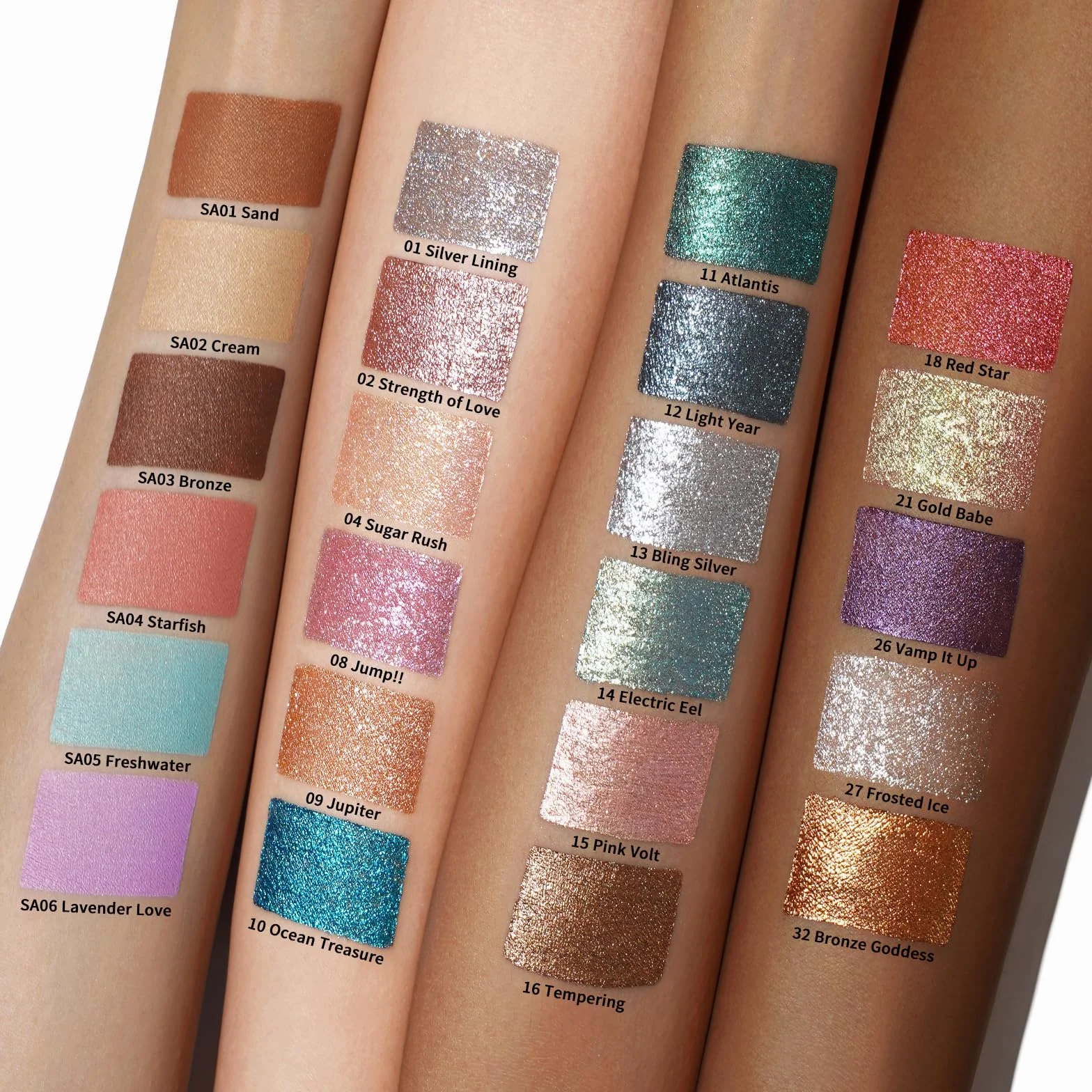 Oulac Ombretto Liquido Bio Glitter Occhi - per Brillantini Make Up con Aspetto Sbalorditivo e Luccicante, Senza Rughe, Analcolico, Non Grasso, Vegan Friendly, Sugar Rush