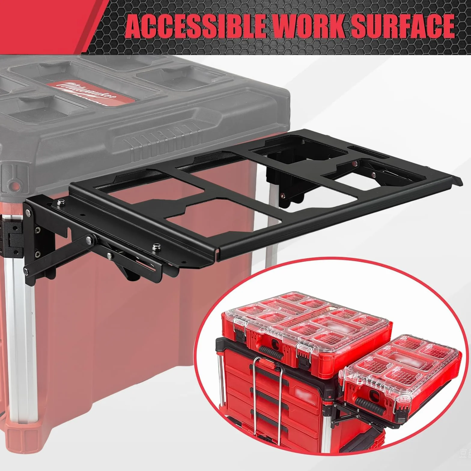 Milwaukee Packout Supporto pieghevole Piastra di montaggio stoccaggio laterale