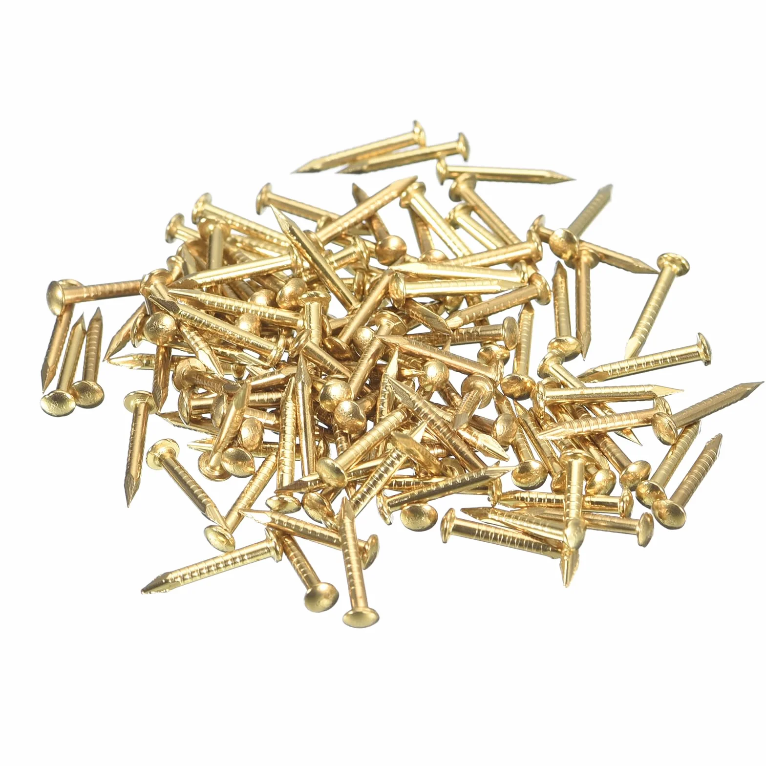 QUARKZMAN 120szt Gwoździe Mosiądz 1.2mm x 10mm do Dekoracyjnych Pudełek i Domowych Napraw