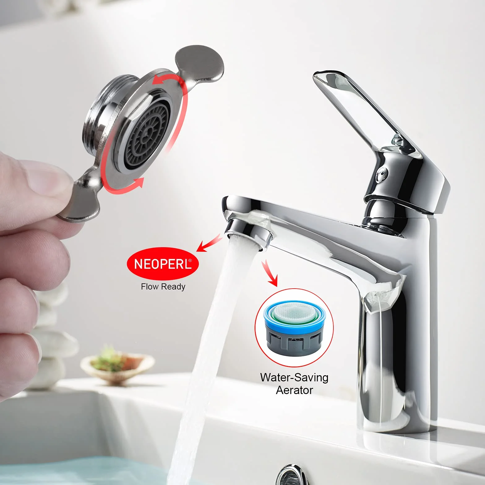 Ibergrif M91005 6 Pezzi Aeratore Rubinetto con Filtro M24 per Cucina e Bagno