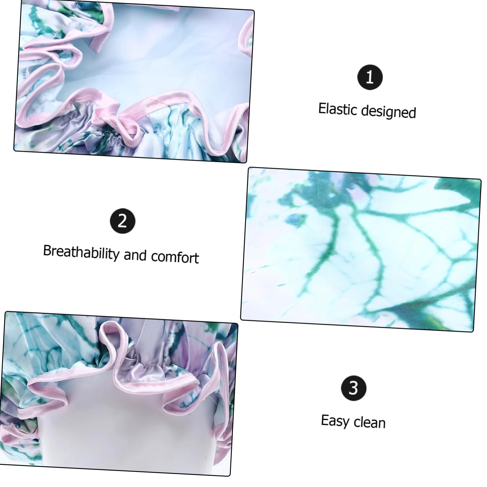 Healeved 6pezzi Cuffie Da Impermeabili e Riutilizzabili Design Alla Moda Per Donna Accessori Essenziali Per La Dei Durante Bagno e La Spa