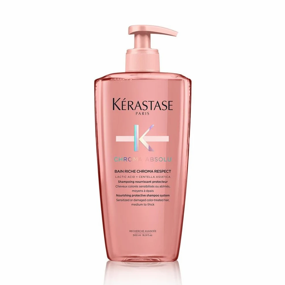 Kérastase, Chroma Absolu, Shampoo per Capelli Colorati Sensibilizzati o Danneggiati da Fini a Medi, Bain Chroma Respect, 500 ml