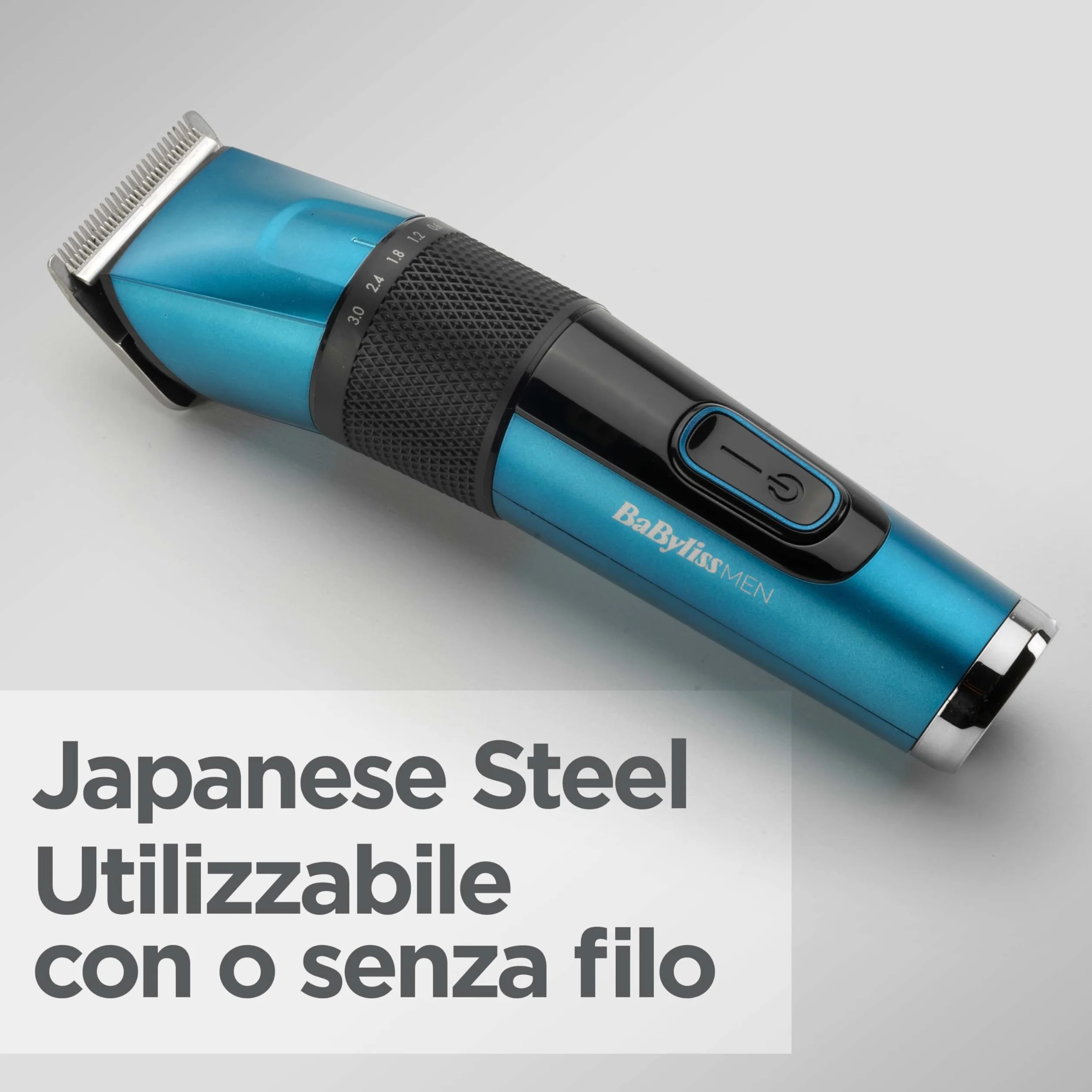 BaByliss Tagliacapelli Japanese Steel, batteria agli ioni di litio, autonomia 160min, Ricarica in 3h, Custodia inclusa, E990E