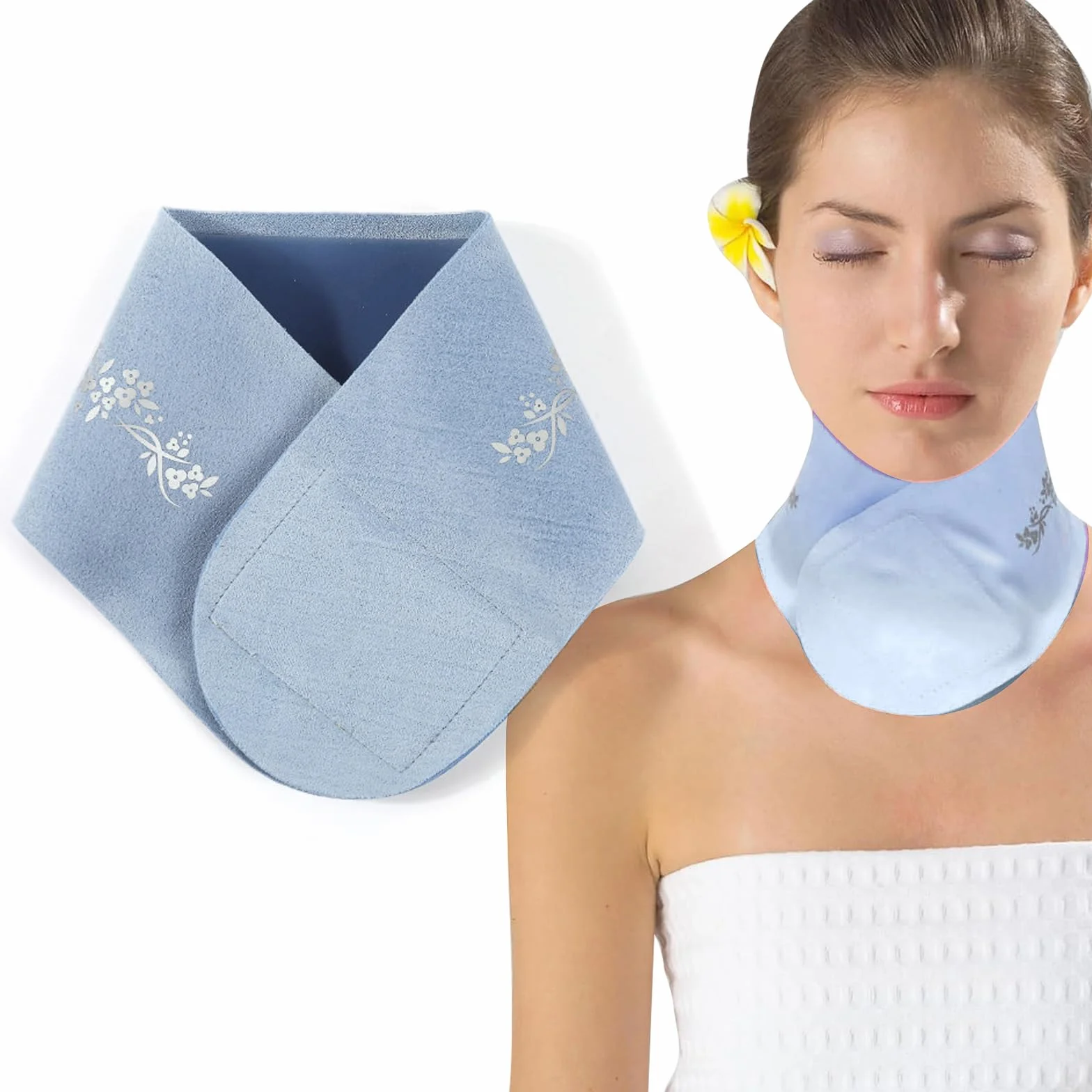 Cuscinetto Antirughe per il Collo, Anti rughe Collo Pad, Maschera per il collo Anti rughe Collo Cura della pelle Riutilizzabile, Leviga le Linee di Sollevamento del Collo della Toppa