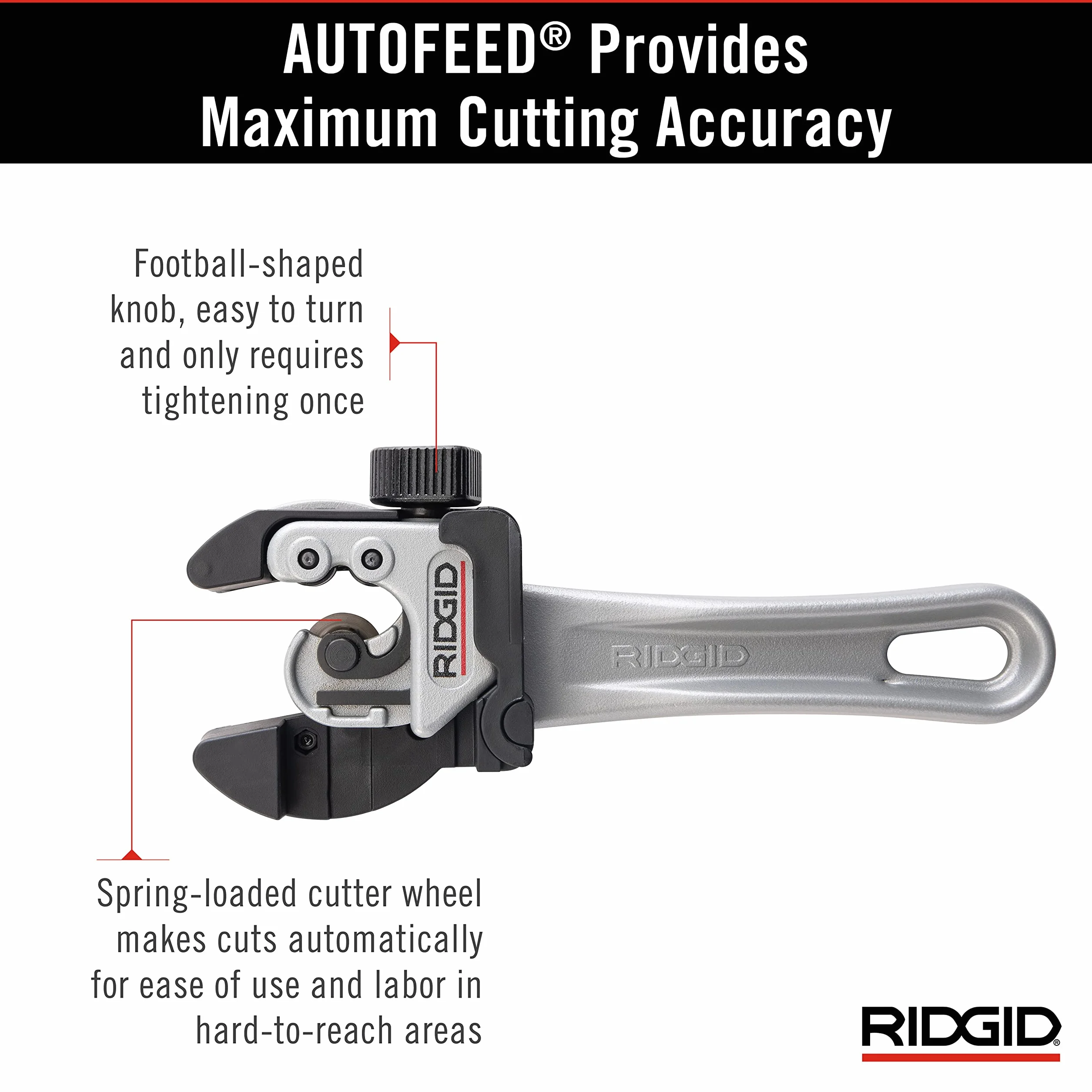 RIDGID 32573 Tagliatubi AUTOFEED 2-in-1 modello 118 6-28 mm con impugnatura a cricco