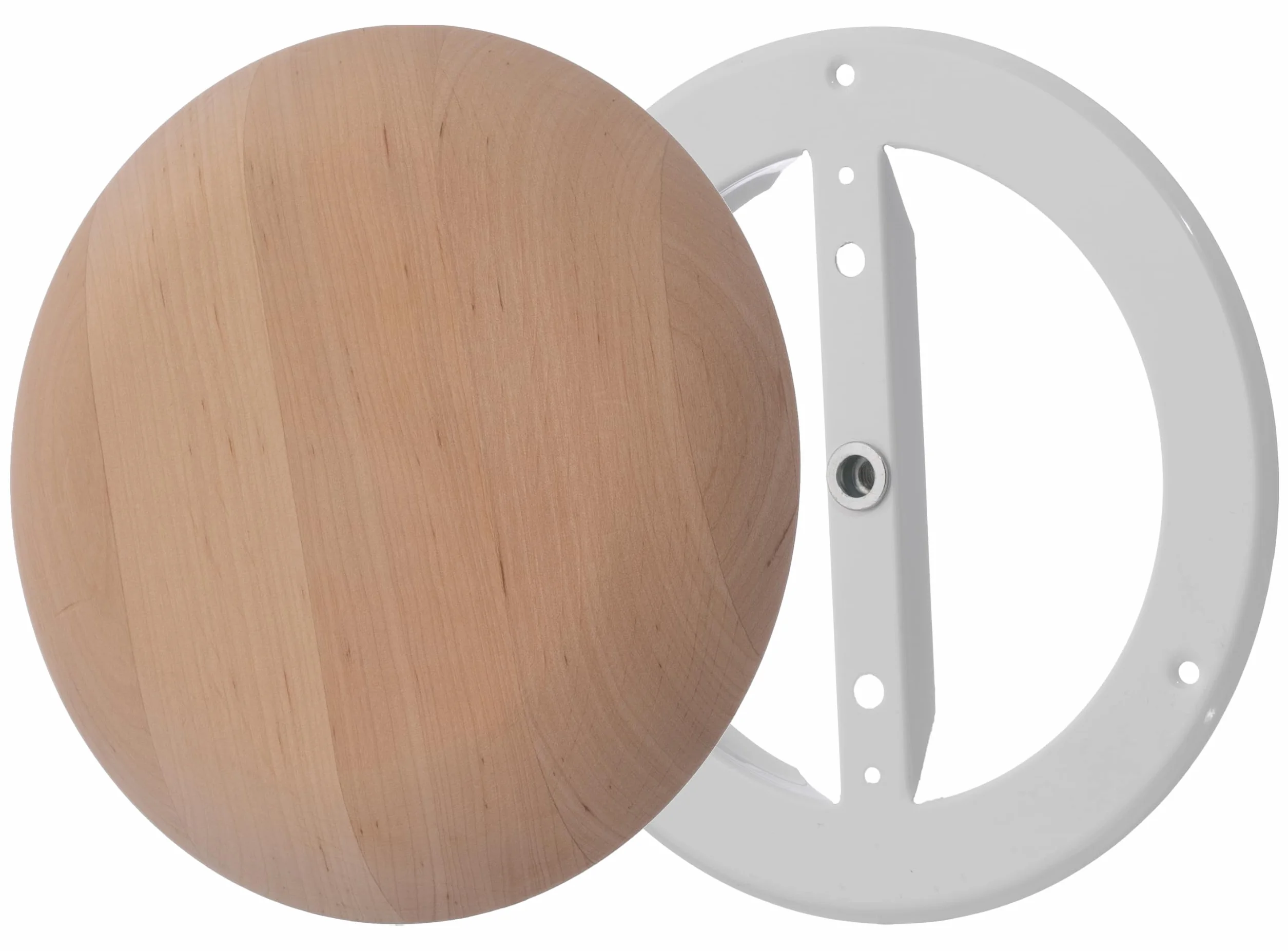 Steinberg14 Diffusore in Legno per Sauna 125mm Griglia di Ventilazione Valvola a Disco Regolata Copertura Condotto Rotondo
