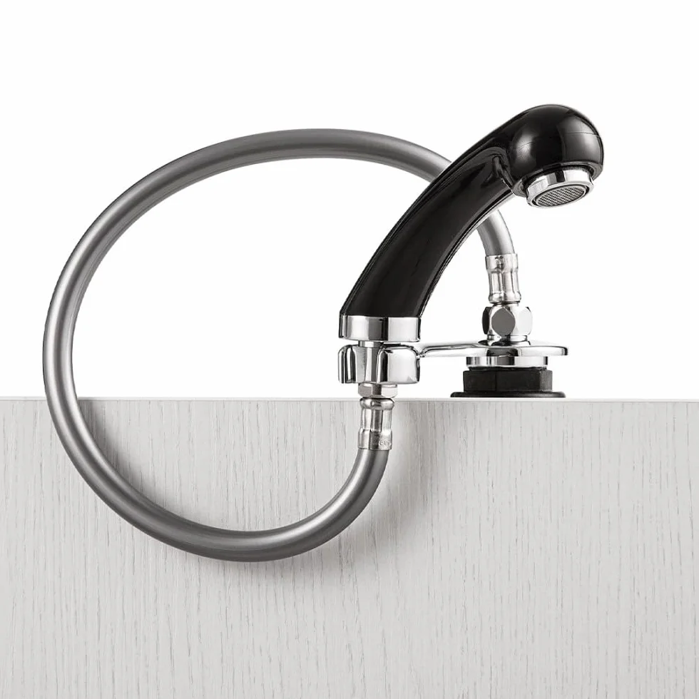 Xanitalia Doccetta Universale per Lavatesta Parrucchiere con Acqua Stop, Doccia Ottagonale, 1 Impostazione, Modern Style, Acciaio Inossidabile, Ottone, Plastica, Finitura Senza, A Ponte
