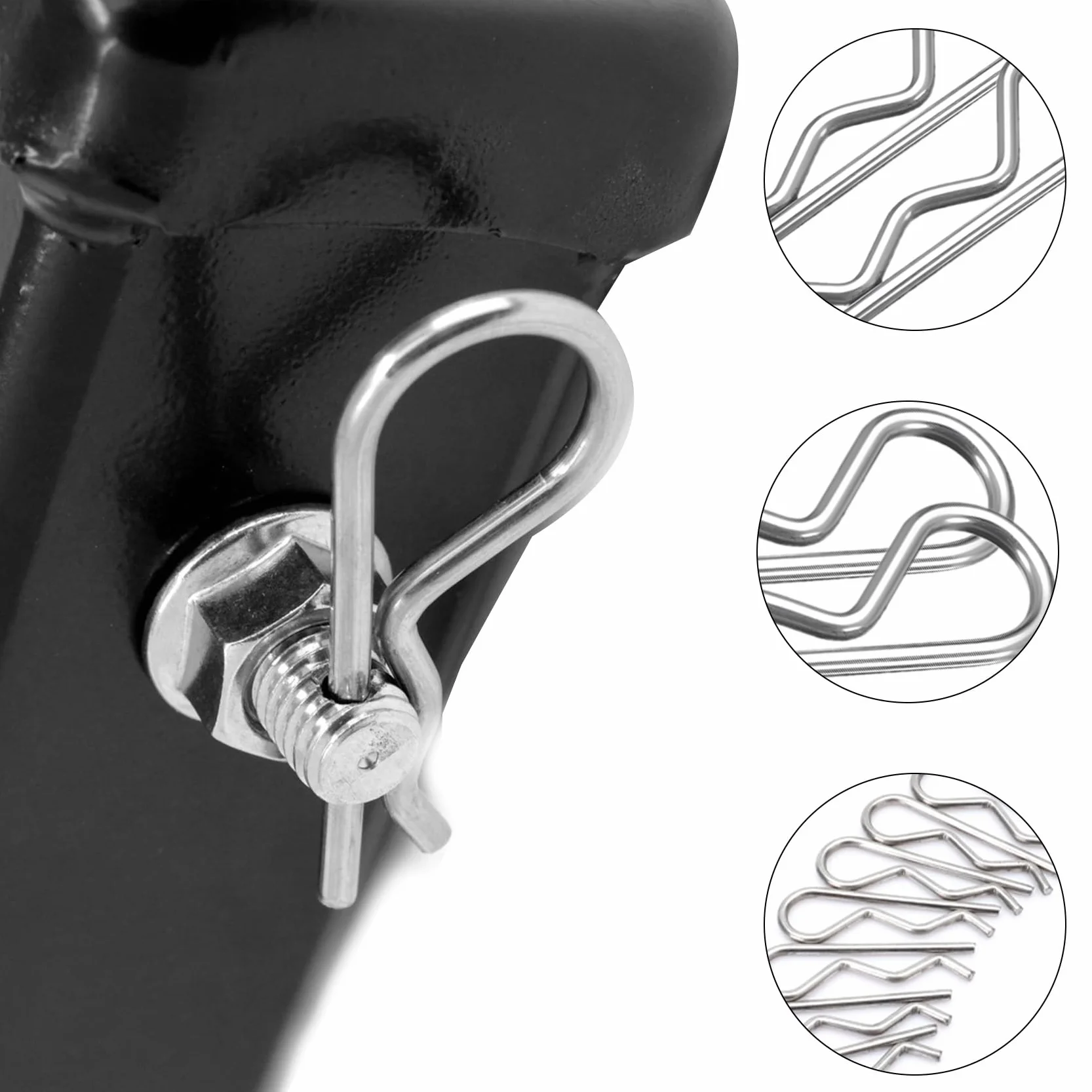 Coppiglia a molla doppia in acciaio inox 1,8 mm x 35 mm 30 pezzi assortimento