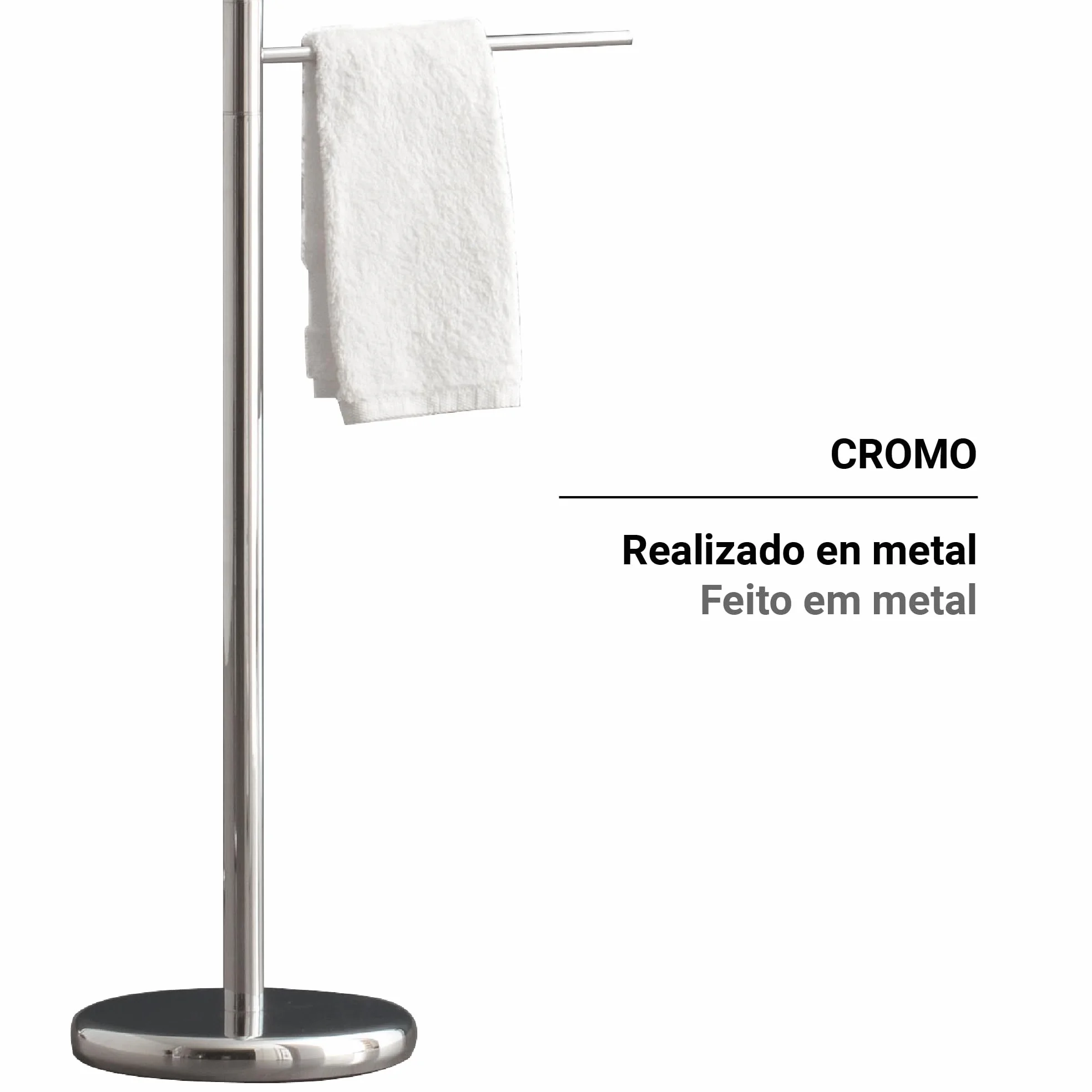 Porta asciugamani bagno cromato GEDY metallo 93,7x25x43,5 cm