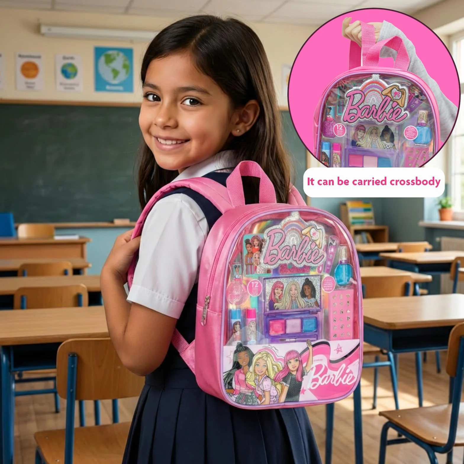 Barbie Zaino Trucco Bambine Set Bellezza Regalo