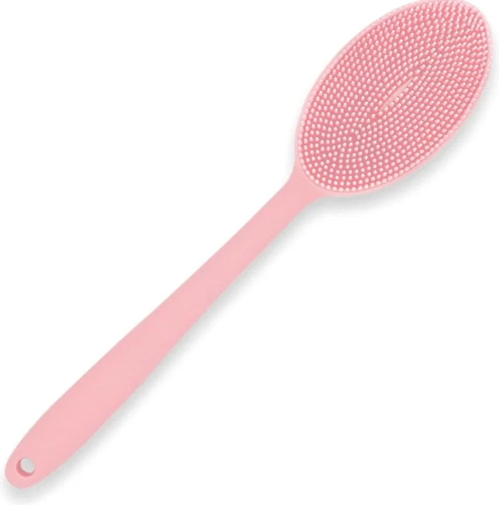 ARTSZY Spazzola for la schiena in silicone a doppia faccia Spazzola for shampoo e massaggio esfoliante for il corpo doccia multifunzionale con manico lungo for uomini donne anziane, spazzola for il ba