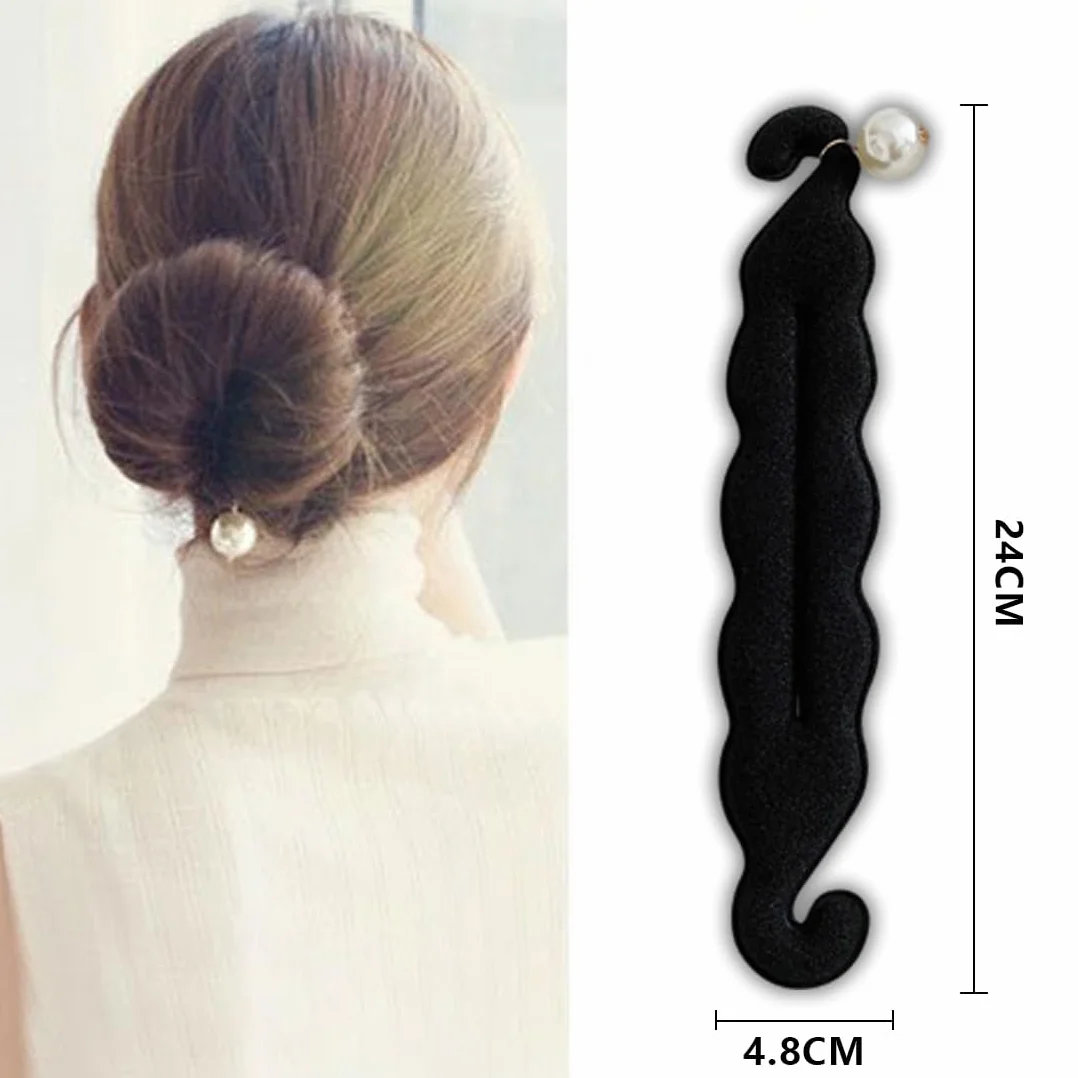 2Pcs Strumento per la Creazione Rapida di Chignon, Capelli Strumento per Intrecciare, Twist Curler Donut Strumenti, Magico Articolo per Raccogliere i Capelli in Modo Semplice e Veloce
