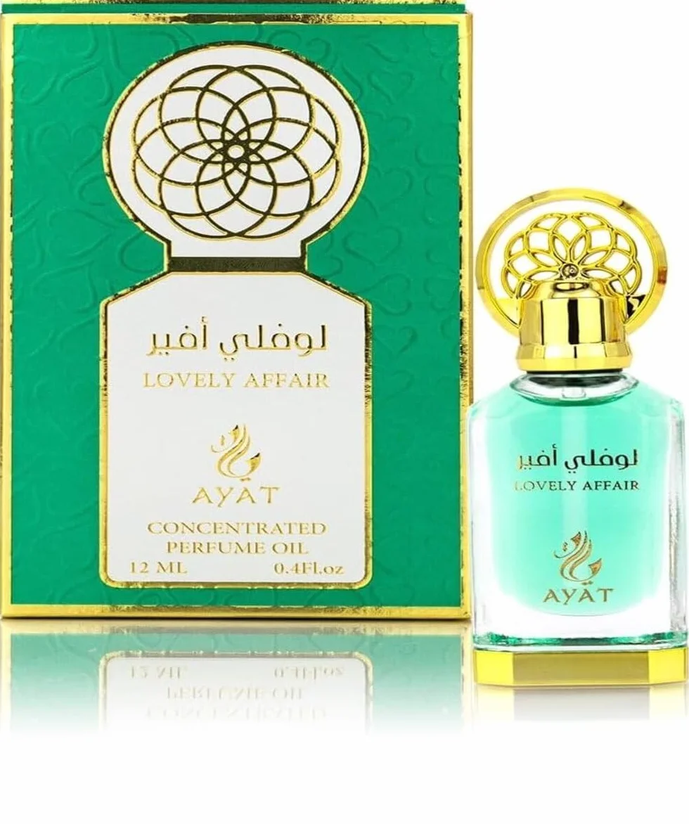 BUSINESS SQUARE BS Ayat Perfumes - Olio Profumato 12ml - Estratto Profumato Senza Alcool, Muschio Premium, Unisex, Orientale, Arabo, Oud, Naturale, Ambra - Profumi per donna e uomo da Dubai (Lovely