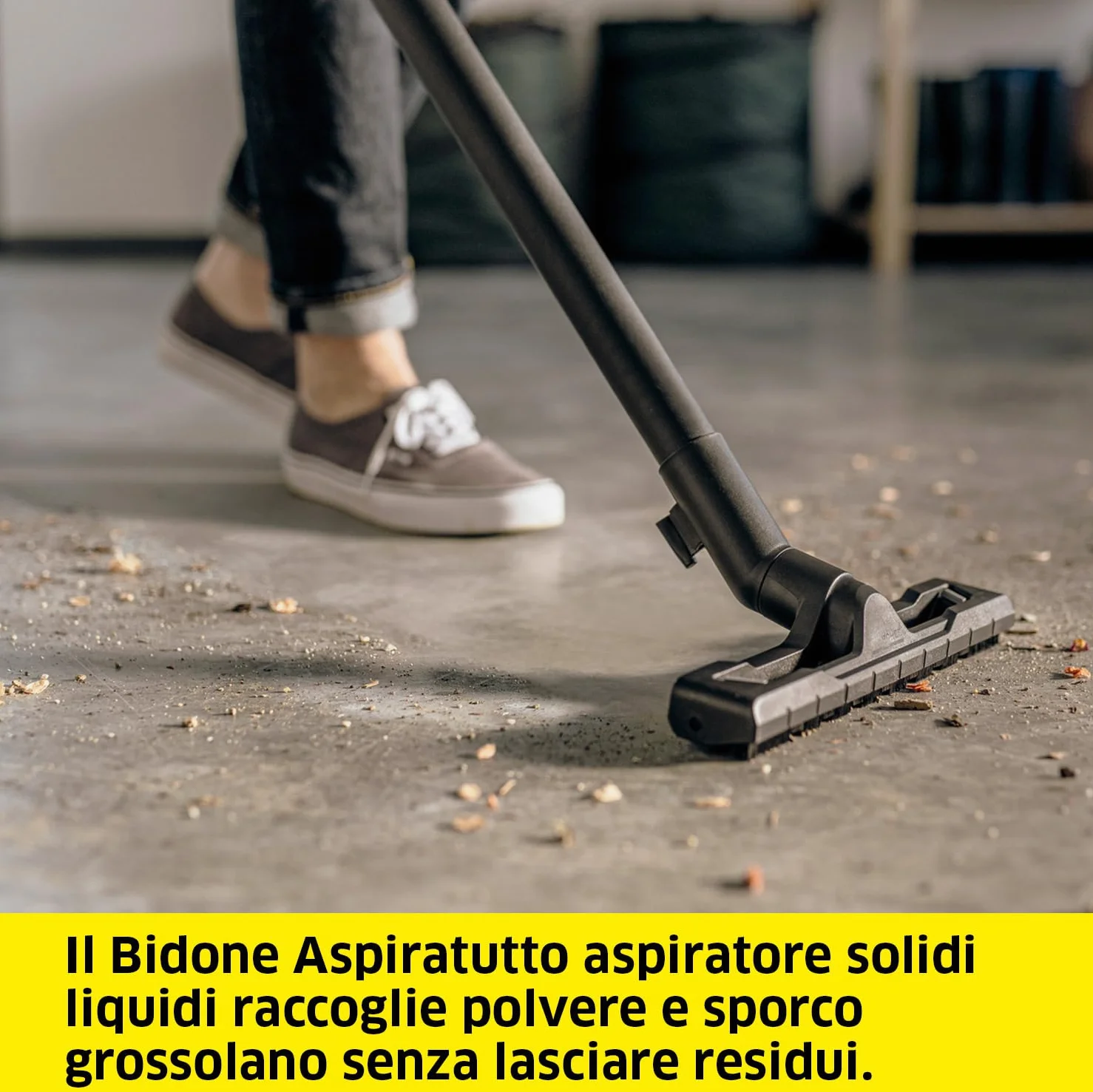KÄRCHER aspiratore solidi liquidi WD 4 S V-20/5/22 1000 W contenitore acciaio inox 20 l tubo aspirazione 2,2 m funzione soffiante