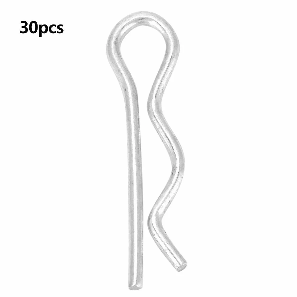 Coppiglia 10 pz 20 pz 30 pz ferro zincato tipo R Pin Cotter clip a molla pin di fissaggio 1.6/1.8/2/2.5mm