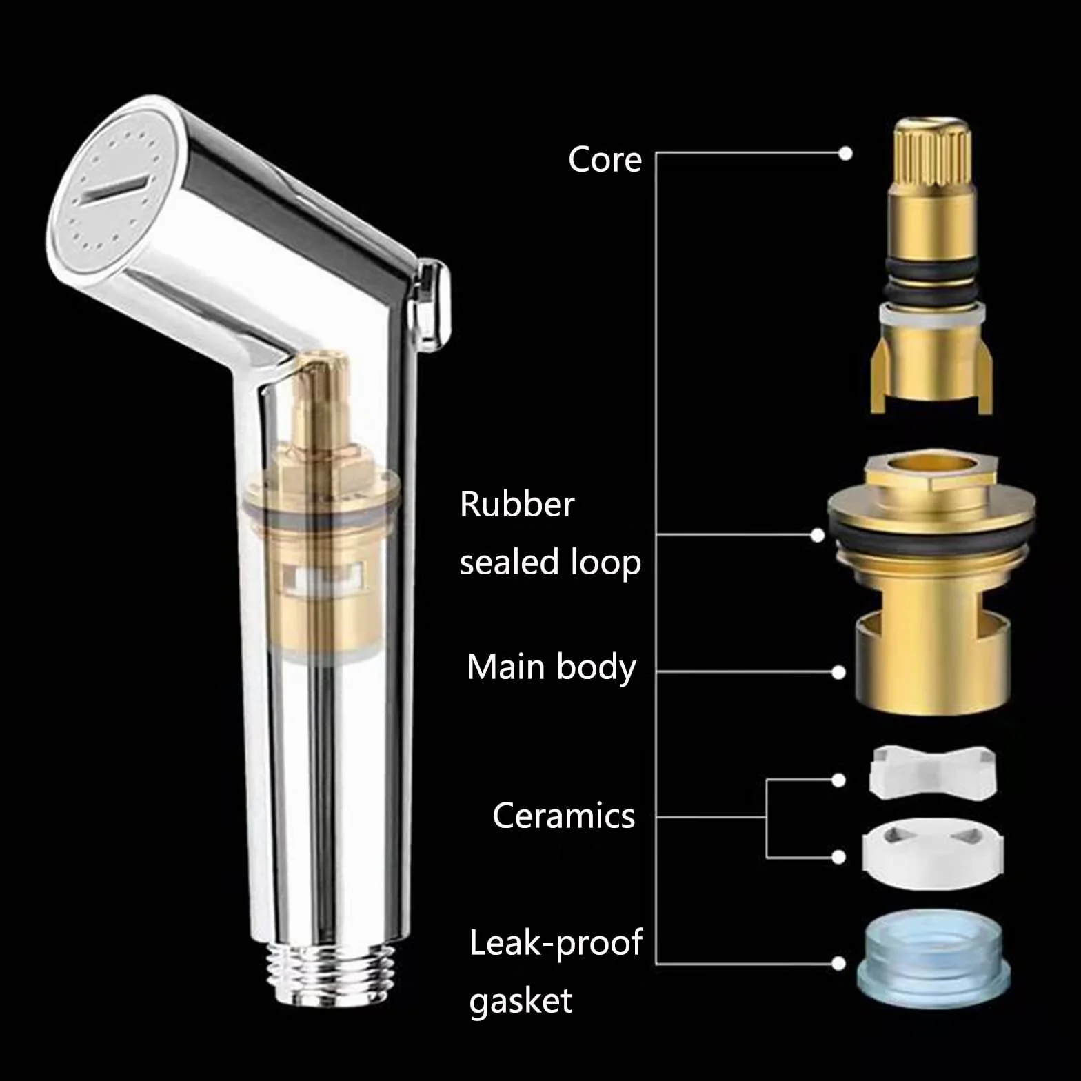 Bidet Portatile Spruzzatore per Bidet Tenuto in Mano Kit Doccetta Atomizzatore Regolabile Doccia WC