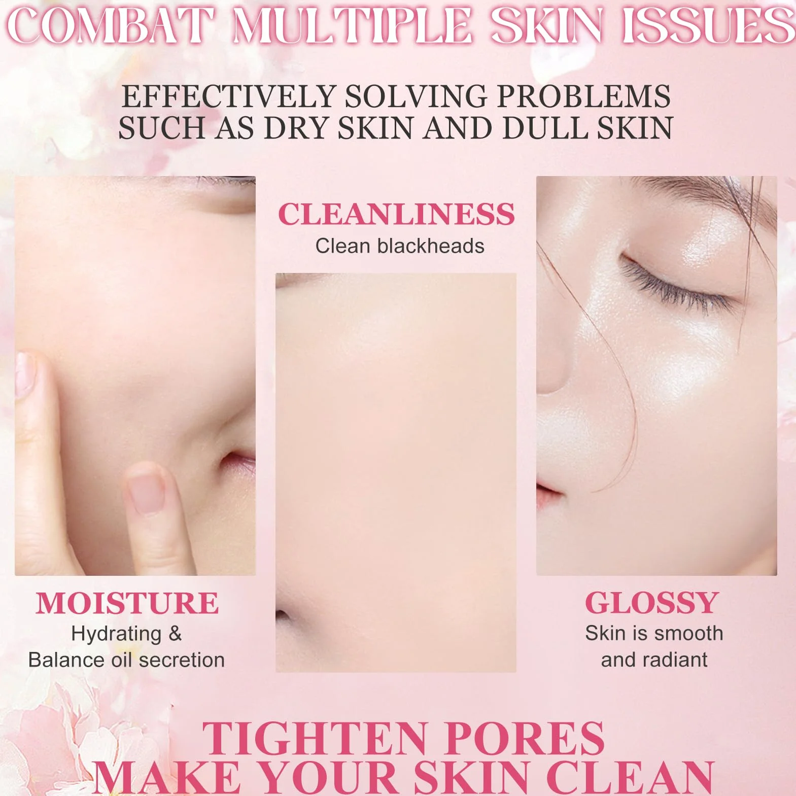 Kit per la Cura della Pelle Sakura 11 Pezzi, include Detergente, Tonico, Crema Viso, Siero e Crema per Gli Occhi, Set Skincare Viso Completo per Ragazze e Donne