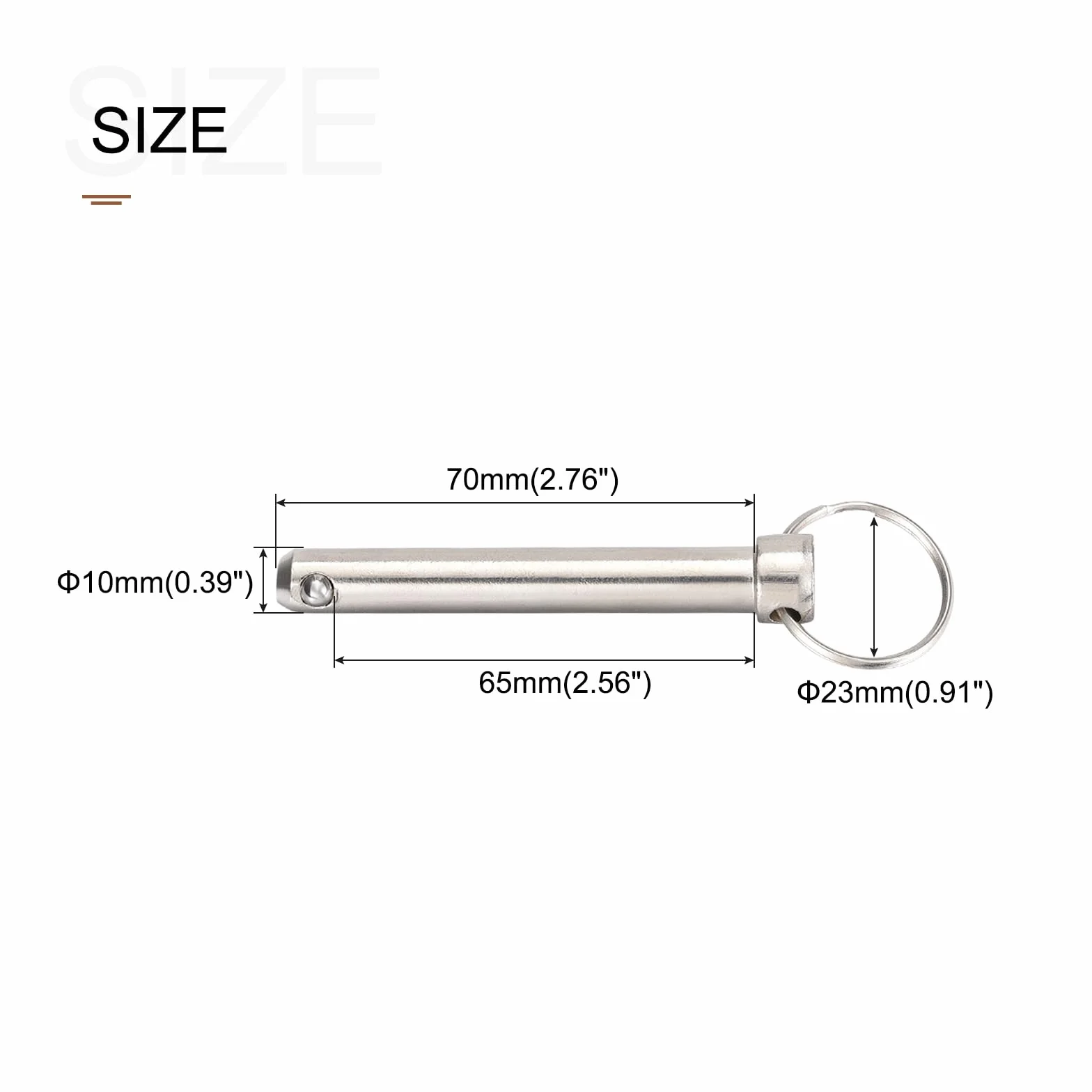 METALLIXITY Sgancio Rapido Perni 10mmx70mm 2pz Acciaio Carbonio per Costruzione Navale Nave Barca