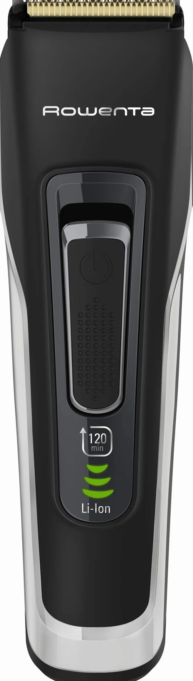 Rowenta TN5201 Advancer, Tagliacapelli, Lame autoaffilanti in acciaio Inox progettate per durare 15 anni, 29 lunghezze di taglio, 120 minuti di autonomia, Design compatto, Nero/Grigio
