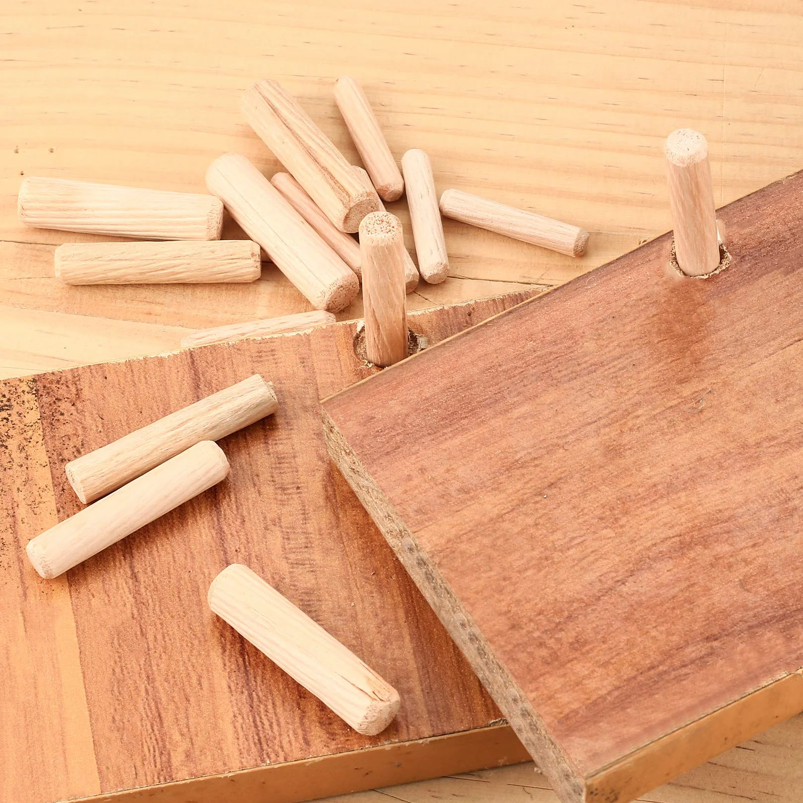 Assortimento Tasselli in Legno M6 M8 M10 Conici Scanalati per Fresatrice