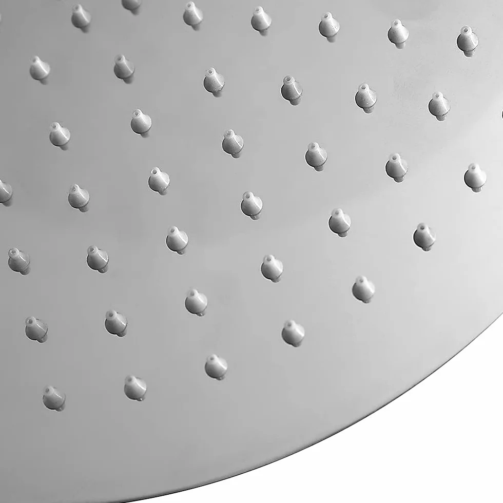 Inbagno Soffione Doccia Braccio Parete Acciaio Inox 304 Rotondo Ugelli Anticalcare