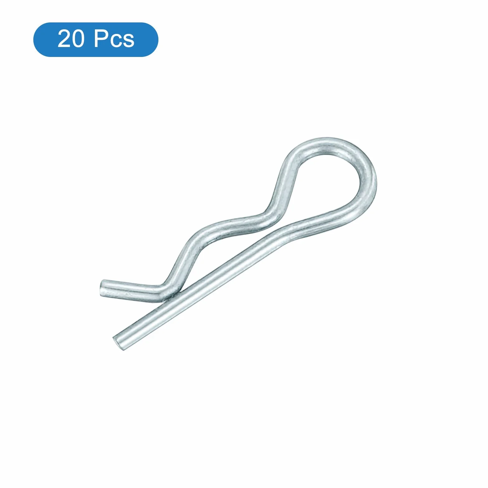 QUARKZMAN Spille a Forcina a Molla Clip a R in Acciaio Carbonio 1mm x 17mm 20pz