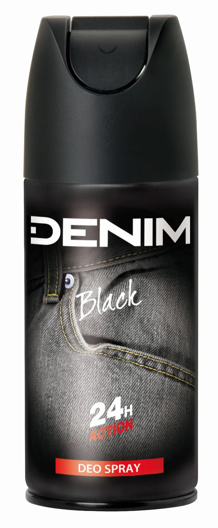 Denim - Regalo Uomo, After Shave Dopobarba 100 ml e Deodorante Spray 150 ml, Fragranza Black, con Beauty Case Uomo