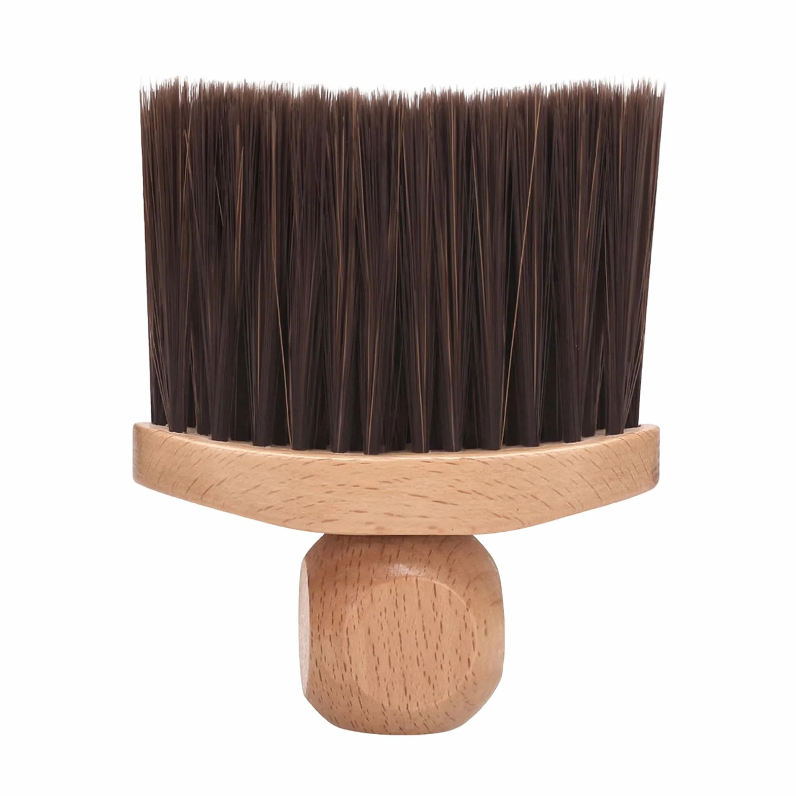 Spazzola per il collo del , strumento per spolverare i capelli con setole morbide in legno e nylon, 20 x 16 x 12 cm, per uso in salone, toelettatura, design compatto, cura quotidiana dei