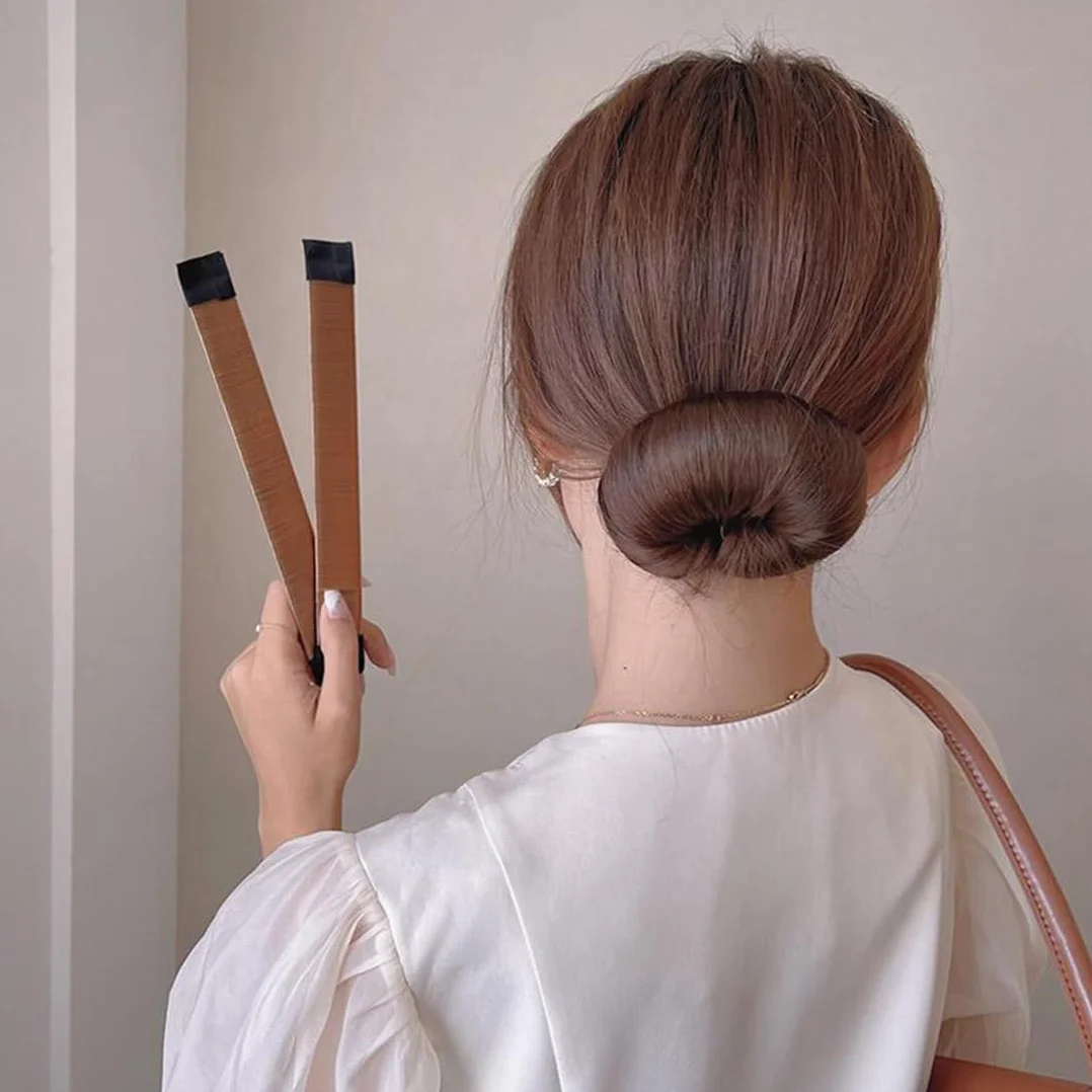 Chignon Facile Per Capelli,2 PCS French Twist Accessori Capelli Ciambelle Chignon Magic Bun Maker per Ragazza Donne (2 Colori)