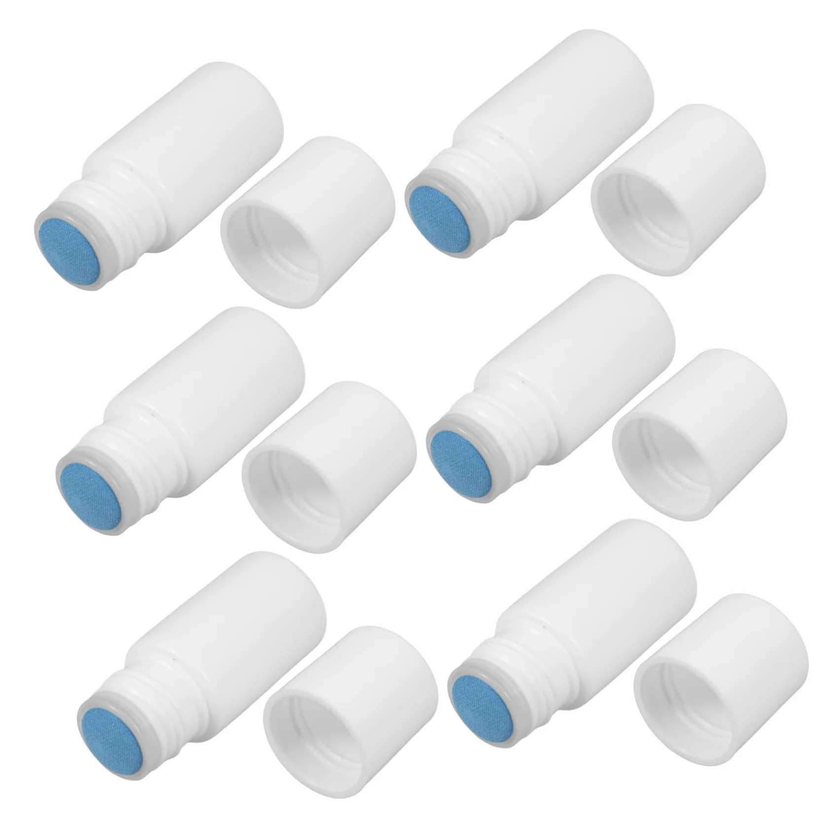 HEALLILY 6 flaconi vuoti con applicatore in spugna per liquidi, riutilizzabili, colla e per capelli, design compatto, ideale per viaggi, applicazione uniforme con plastica
