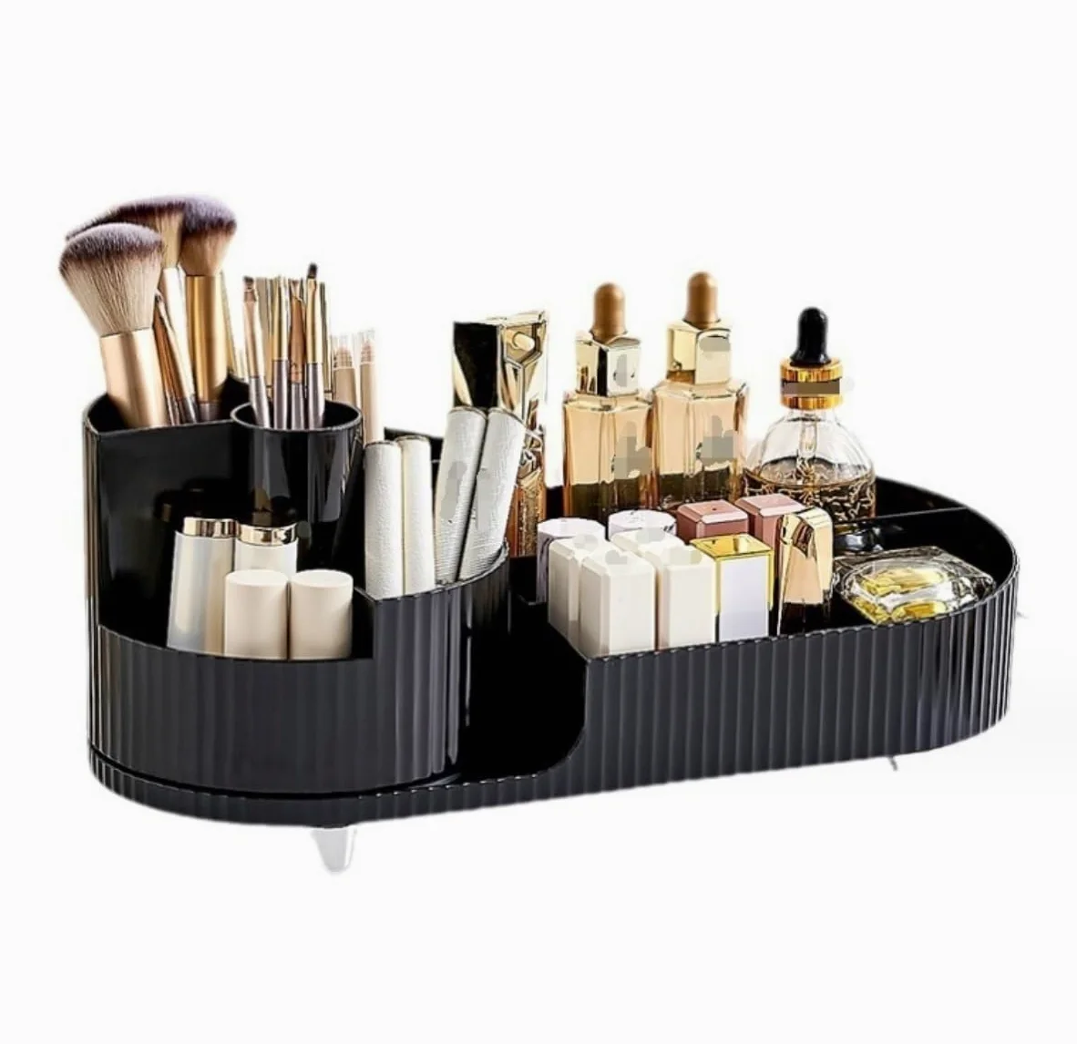 Porta Trucchi,Toeletta Organizer per Trucco Rotante Vetrina per Cosmetici di Grande capacità per Pennelli per Trucco Eyeliner Rossetti Cura della Pelle Multifunzione(B)
