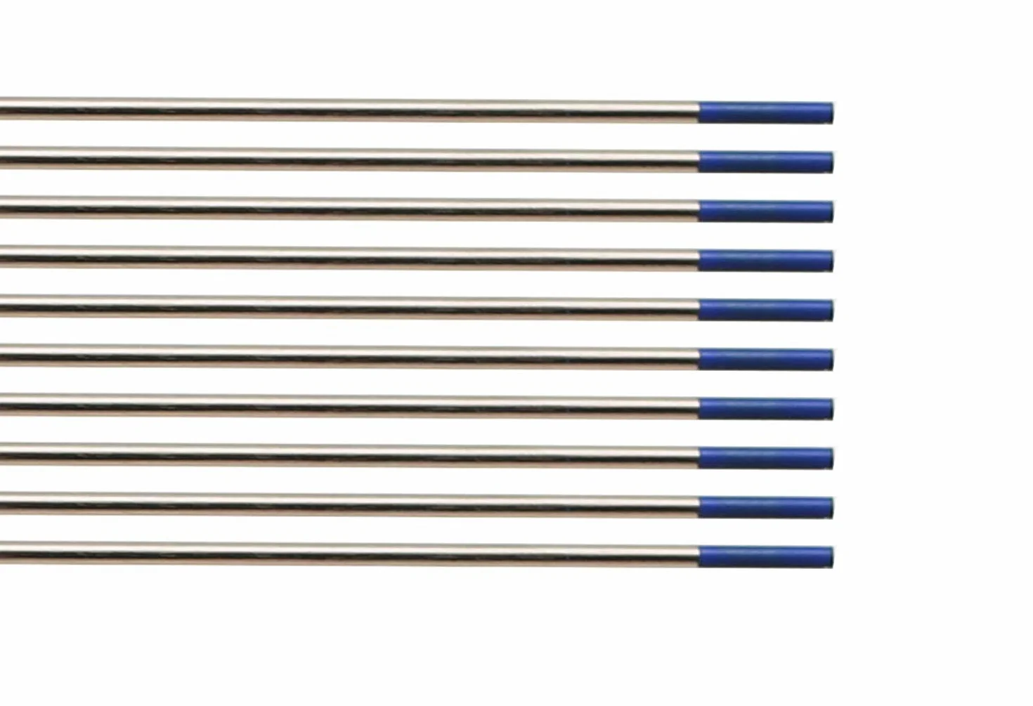 Elettrodi TIG 2% lantanio tungsteno WL20 blu 2,4 mm x 150 mm 10 pezzi
