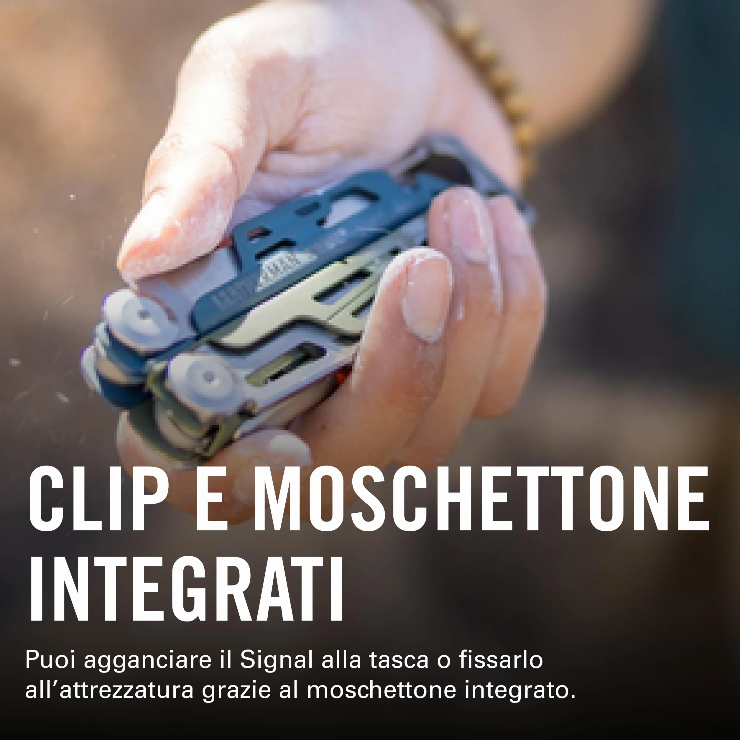 Leatherman Signal Multi-Tool 19 Strumenti Campeggio Sopravvivenza Tundrascape