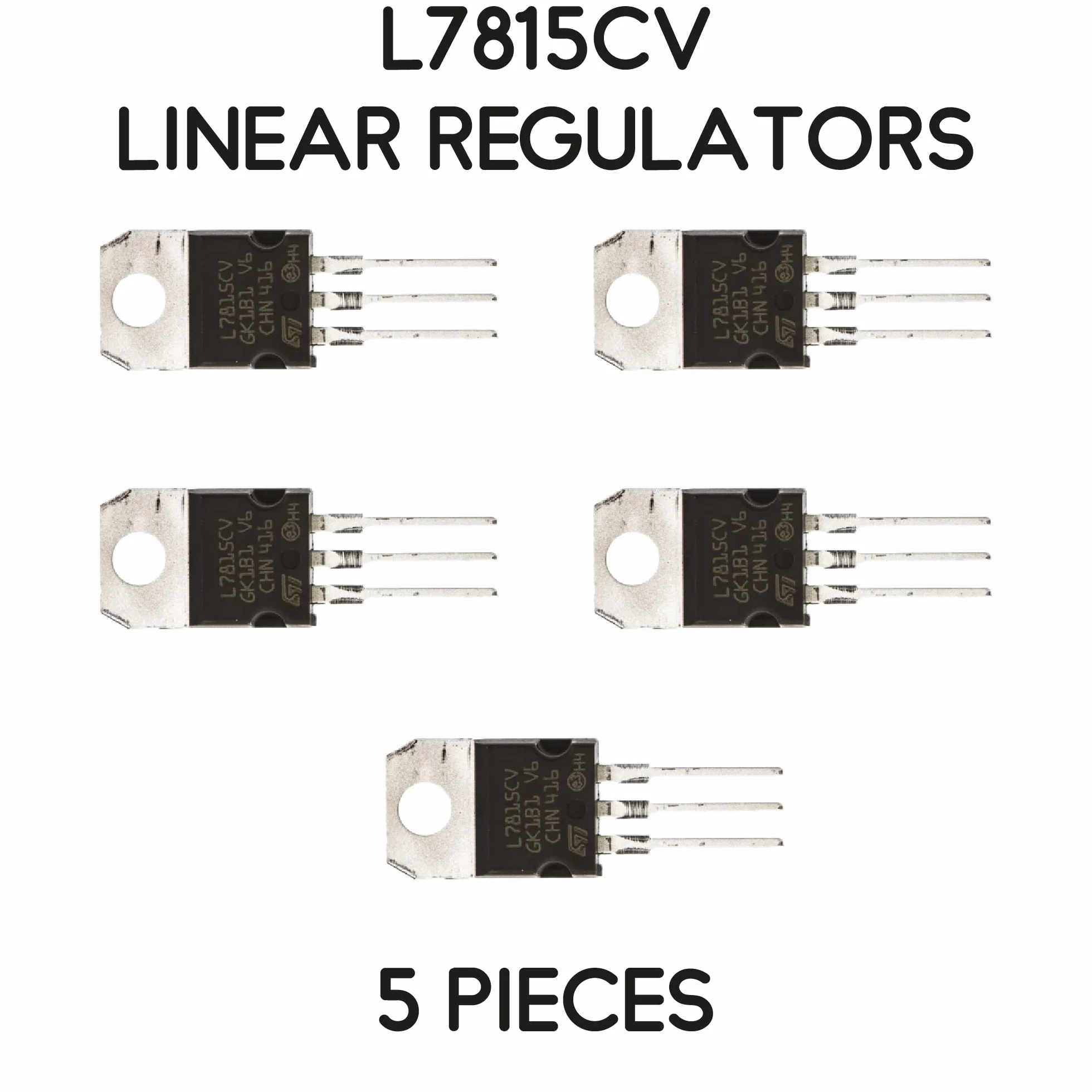 Regolatori di tensione 7815 L7815 L7815CV LM7815 LM7815CV TO-220 15V 1.2A 5 pz