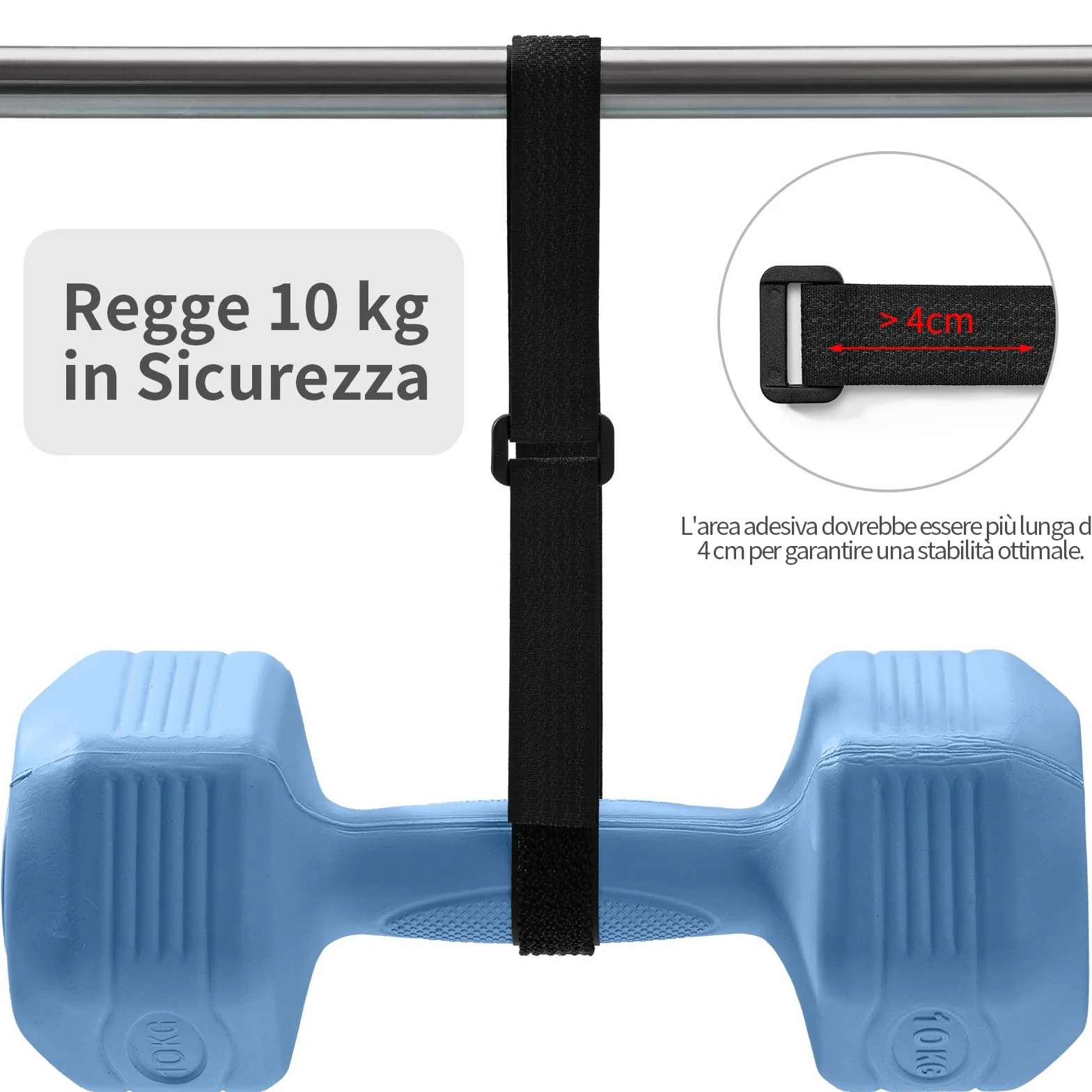 Trilancer Fascette Fermacavi Riutilizzabili 10m x 2cm 50 Fibbie, Nero