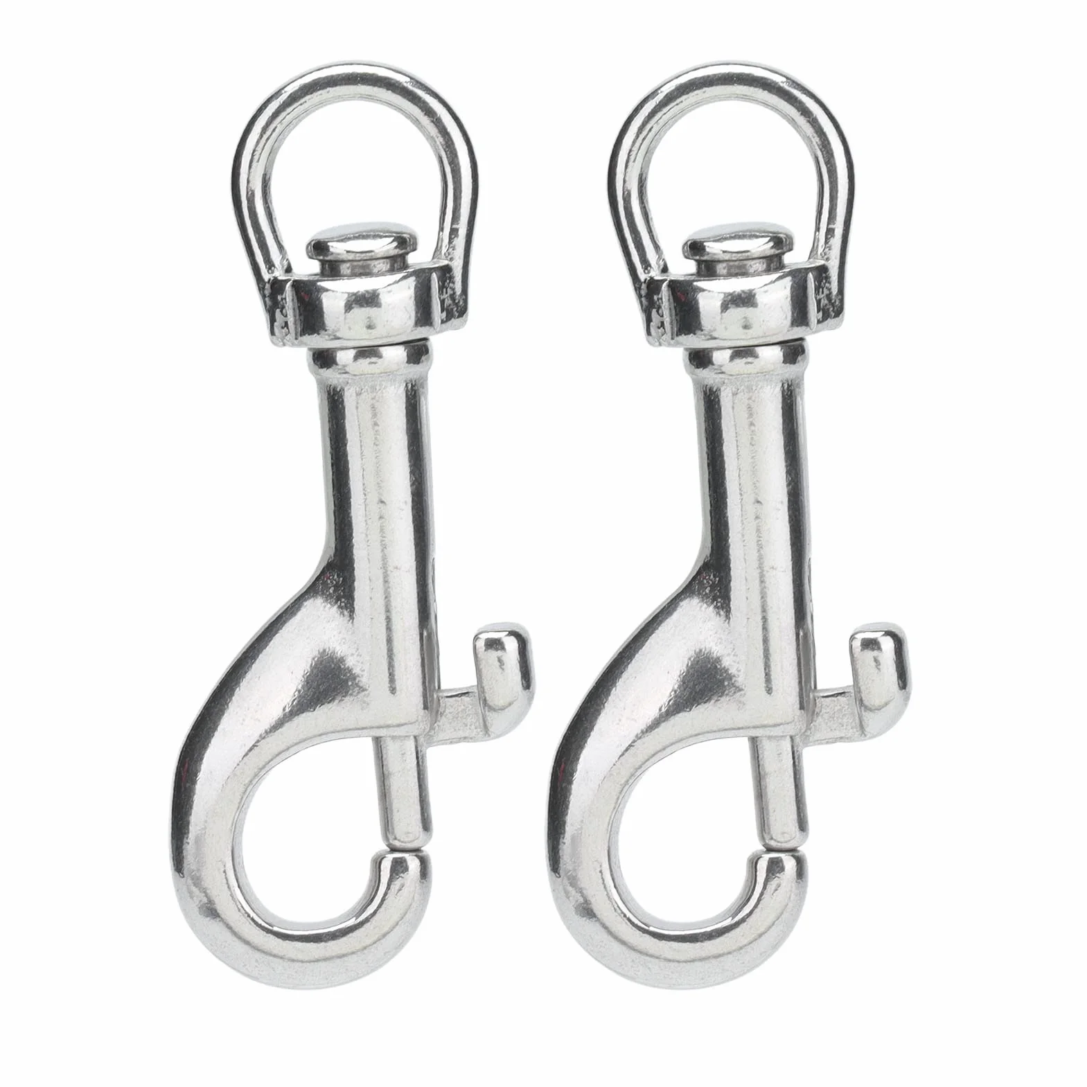Fafeicy Ganci a Scatto in Acciaio Inossidabile 316 Grado Marino Girevole 360° 65mm 2 Pezzi
