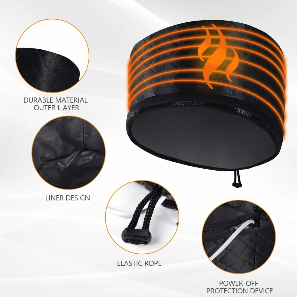 LOPHE Cuffia Riscaldante Capelli, Termico per Capelli Elettrico con 2 Temperature Regolabili, Casco per Asciugatura Cappuccio Asciugacapelli per Acconciatura, Arricciatur