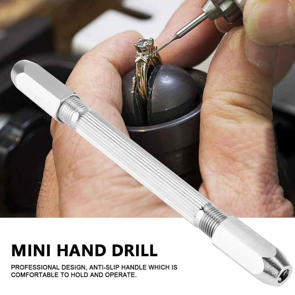 Mini Trapano a Mano 0-3 mm Doppia Punta per Legno, Tiglio, Corno d'Osso