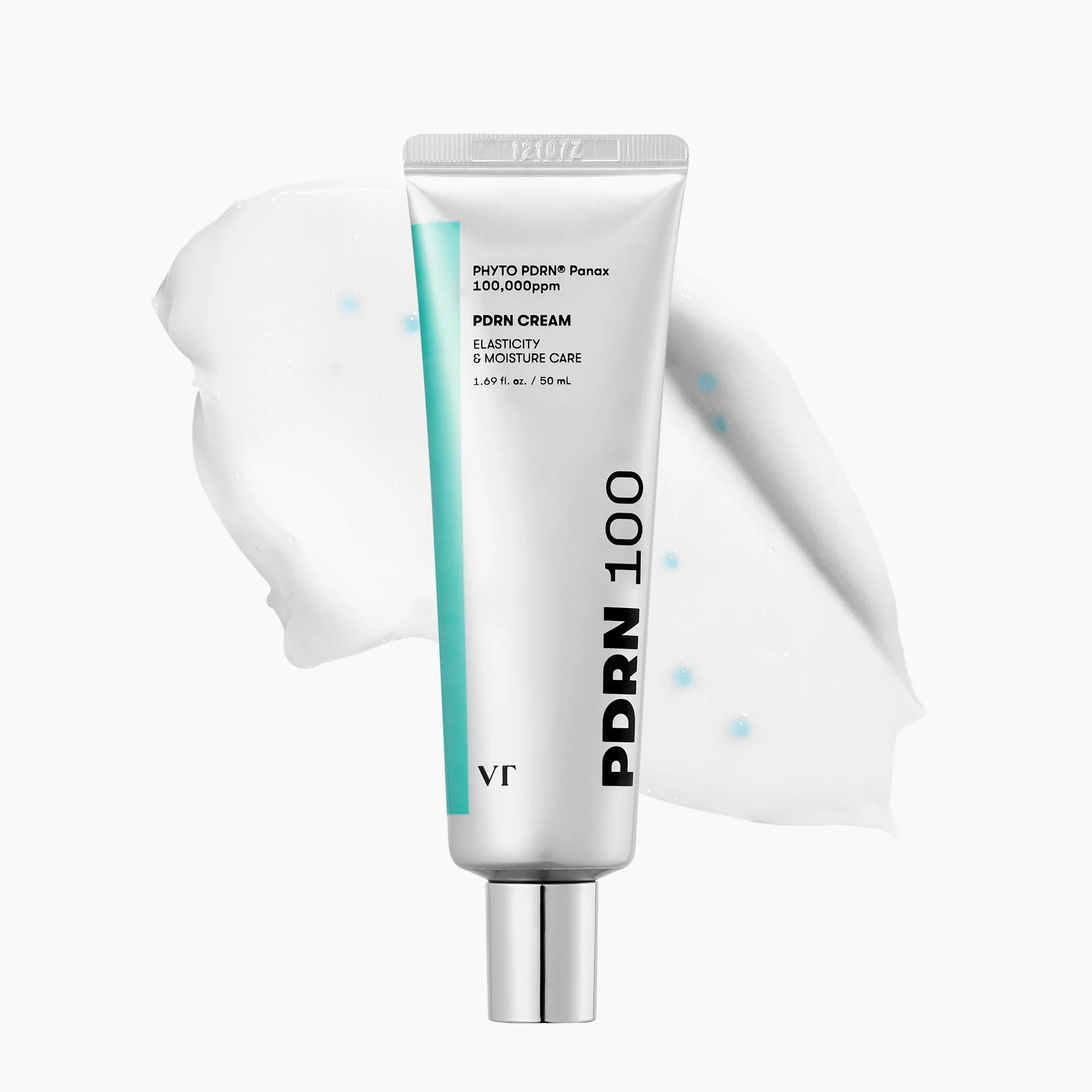 VT COSMETICS PDRN 100 Crema Viso Idratante, con Azulene, Non Profumata, per aiutare l’elasticità della pelle, 50ml, Uso Giorno e Notte, Formula Leggera e Non Grassa