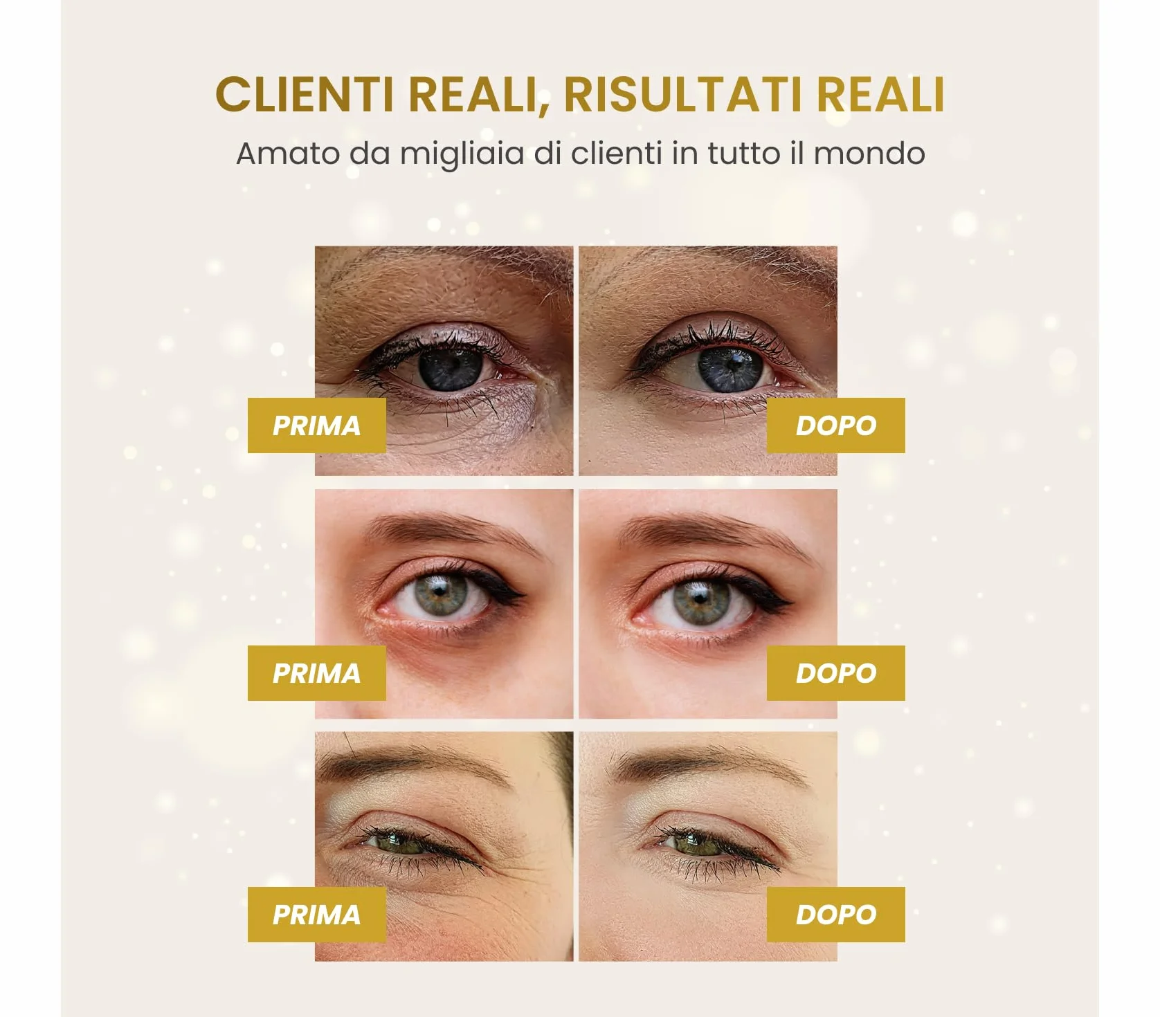 PLANTIFIQUE Patch Occhi Antirughe Donne e Uomini | Oro 24K Maschera Occhiaie e Borse | Skin Care Kit Viso Crema Contorno Occhi Idratante | 20 Paia di Cerotti