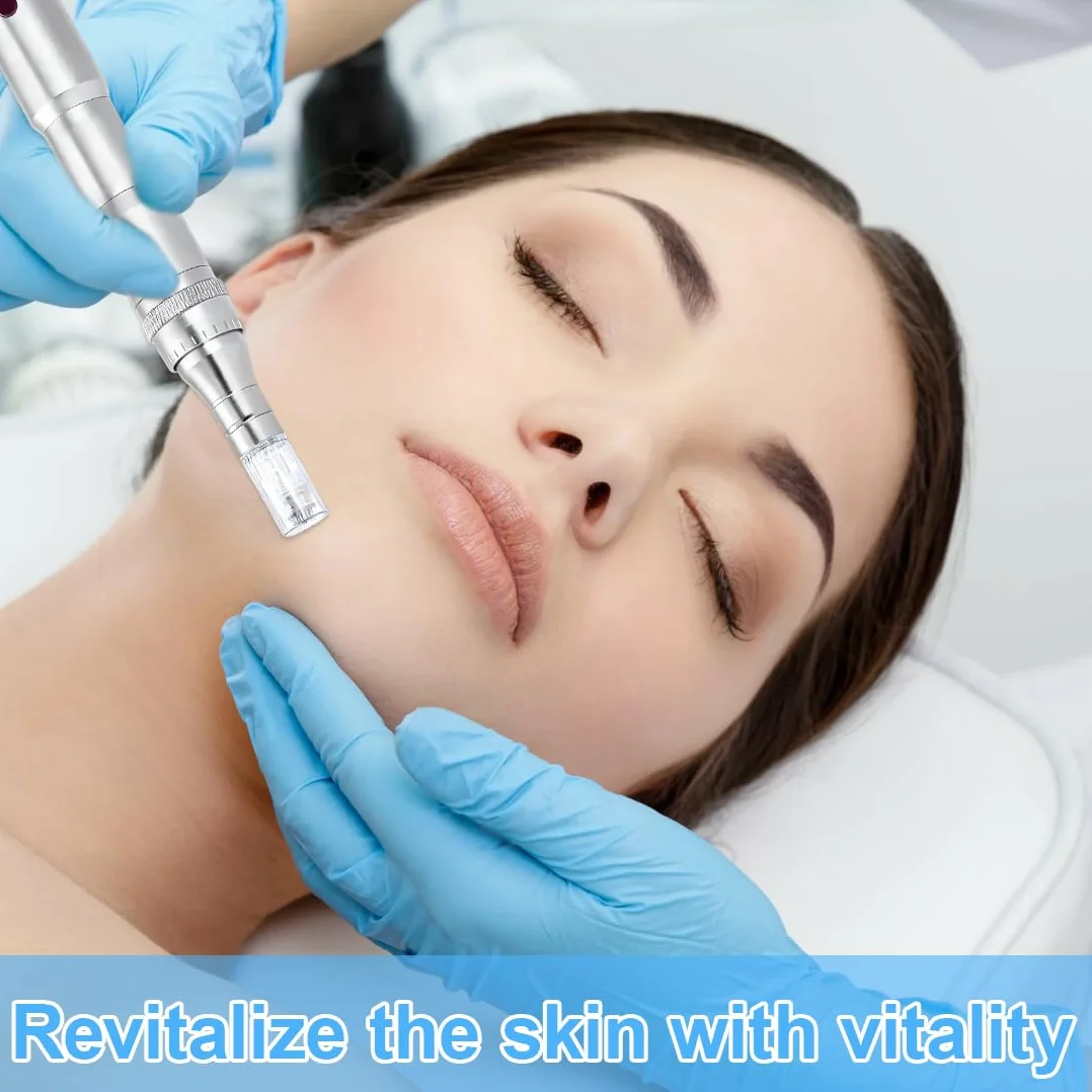 10 Pezzi 12 pin micro nano aghi per modello, aghi di ricambio per microneedling, universale compatibilità con Microneedling, microneedling viso, per il ripristino della pelle