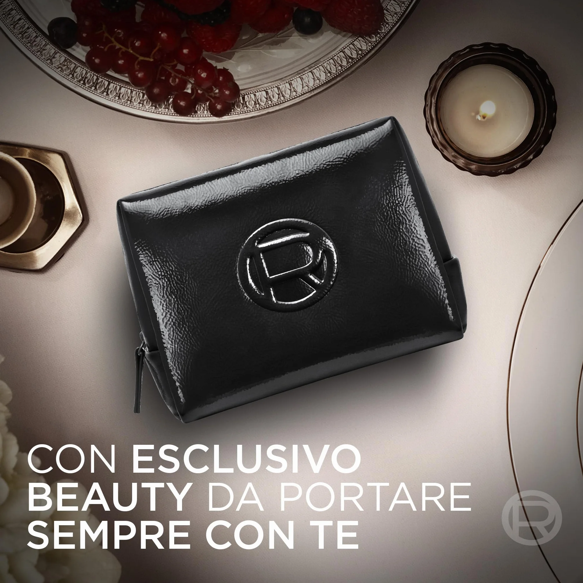 L'Oréal Paris Pochette Regalo Make Up à La Carte con Mascara Volumizzante Air Volume 30H Extra-Nero e Mini-Matita Occhi, Per i Tuoi Look Festivi, Con Elegante Beauty Case in Vernice Nera