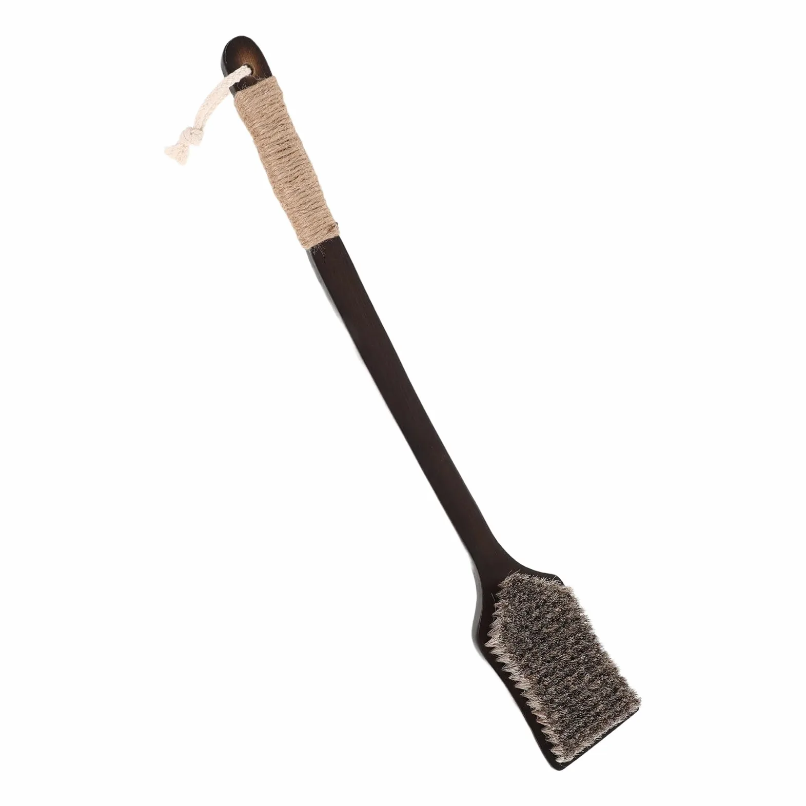 IMIKEYA Spazzola per la Schiena con Manico lungo in Bambù Antiscivolo Setole Morbide per Esfoliazione Delicata Scrubber da Bagno per Doccia Uomo e Donna Pulizia di Schiena e Corpo