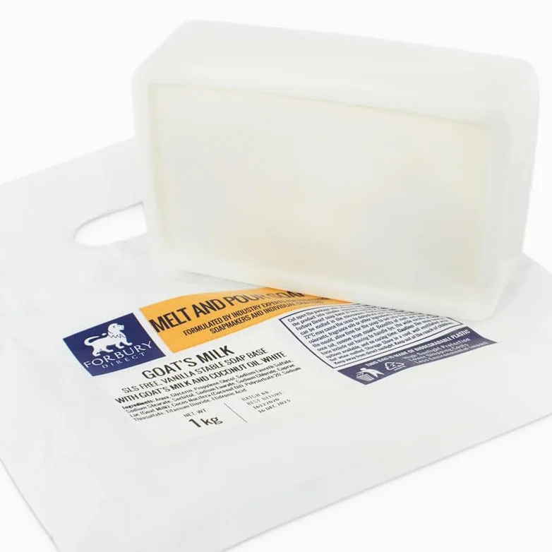 Base di sapone per latte di capra | morbido e idratante | ideale per pelli sensibili | grande stabilità del colore | con vitamina E | grande serata