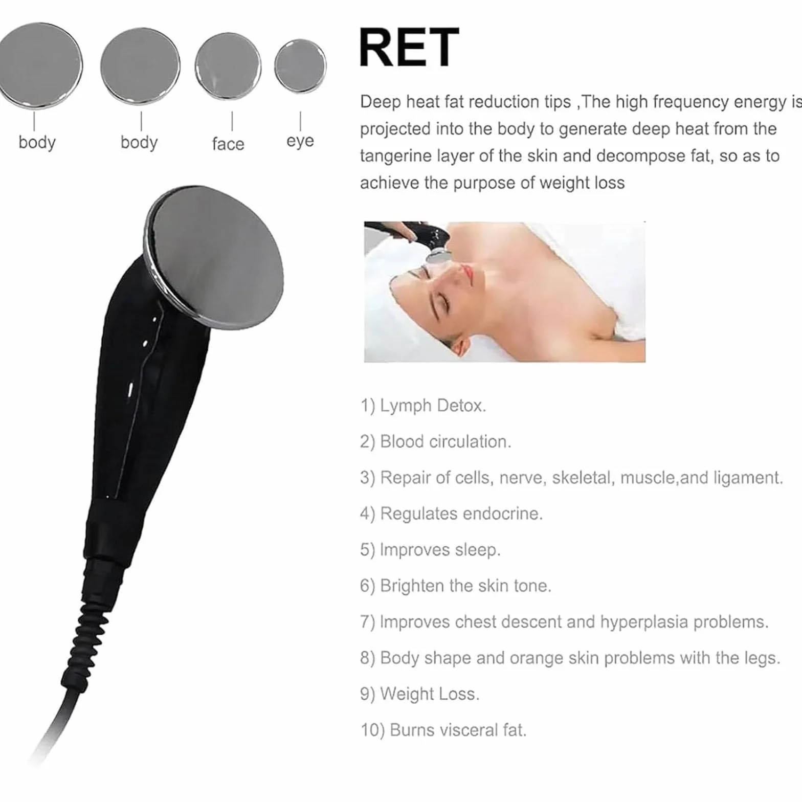 PixCy Apparecchio Terapia Fisica Tecar,3 in 1 Cet/Ret/RF,Apparecchio Rimozione Grasso Corporeo,Dimagrante Corpo Diatermia Macchina,per Alleviare Dolore Muscolare,Ridurre Cellulite in profondità