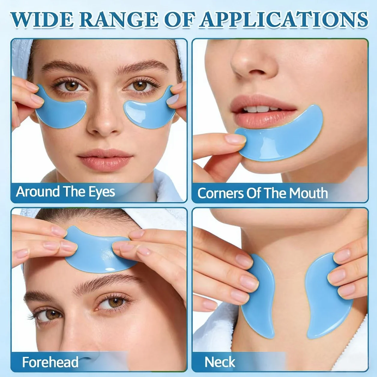 60 Pezzi Patch Occhi al Collagene,Maschera per Occhi All'acido Ialuronico,Per Anti-Rughe Anti-Età ed Idratante Ridurre Borse Occhiaie e Puffiness,Effetto Rinfrescante per Stanchi,Unisex