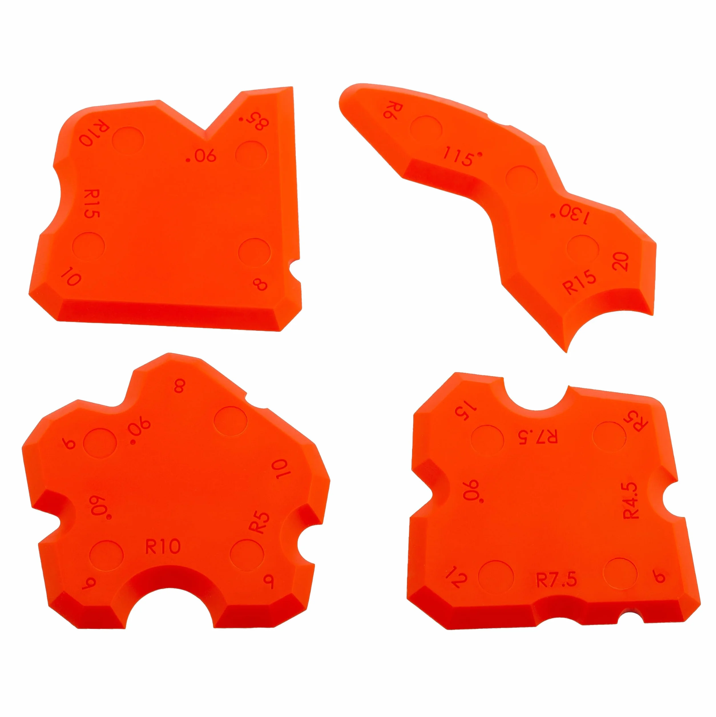 MIVOS Set 4 pezzi raschietto per fughe - Rimozione silicone e acrilico per piastrelle
