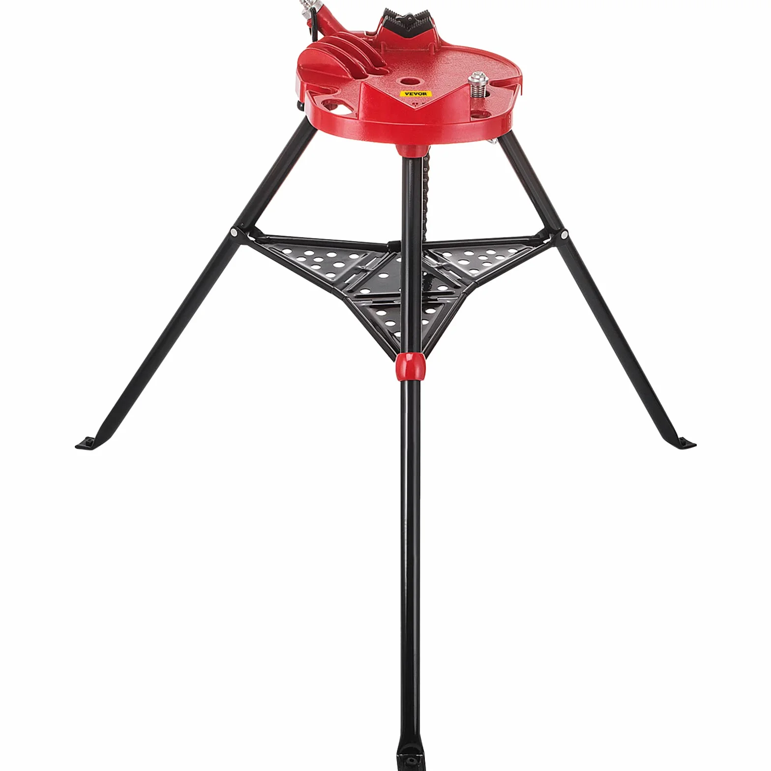 VEVOR 460-6 Morsa a catena per tubi con treppiede, capacità 1/8"-6", gambe in acciaio pieghevoli