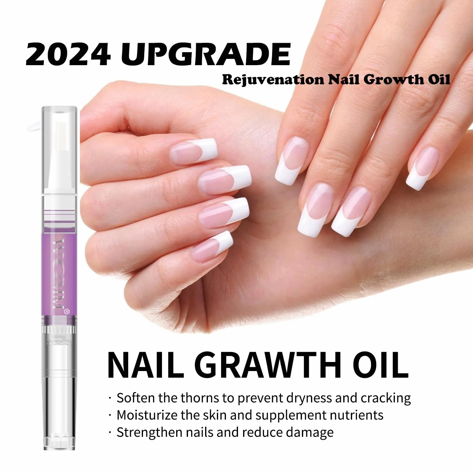 5 pezzi Anperio Nail Growth Pen, Cosmetics Stem Cell Nail Growth Pen, Nail Growth Oil Pen per idratare rafforzare illuminare, siero di olio per cuticole per rafforzare le unghie idratare (5 pezzi)